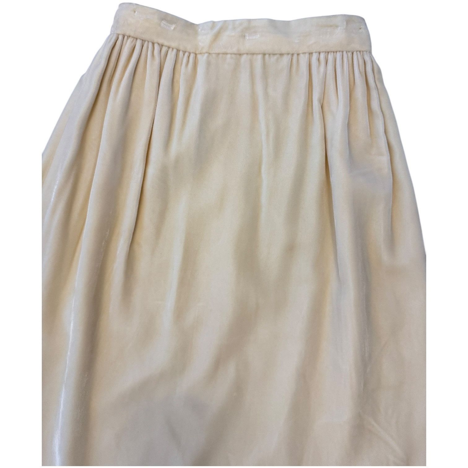 Vintage Vintage velvet butter yellow maxi high waisted skirt XXS Size 22" - 6 Thumbnail