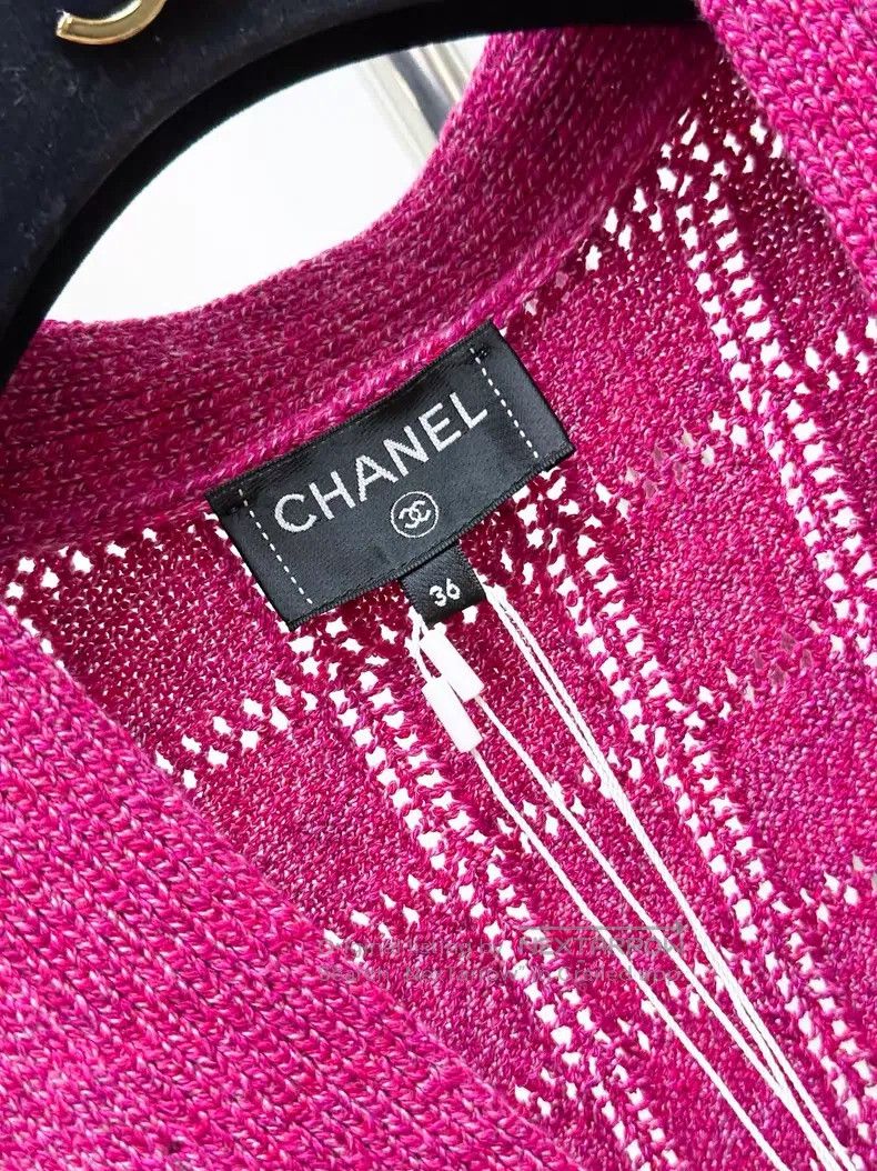 Chanel Chanel Knitted waffle long-sleeved cardigan jacket Size XS / US 0-2 / IT 36-38 - 6 Thumbnail
