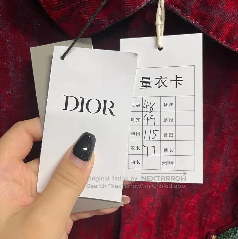 Dior Dior Red Cotton Men's Shirt . Size US XL / EU 56 / 4 - 3 Thumbnail