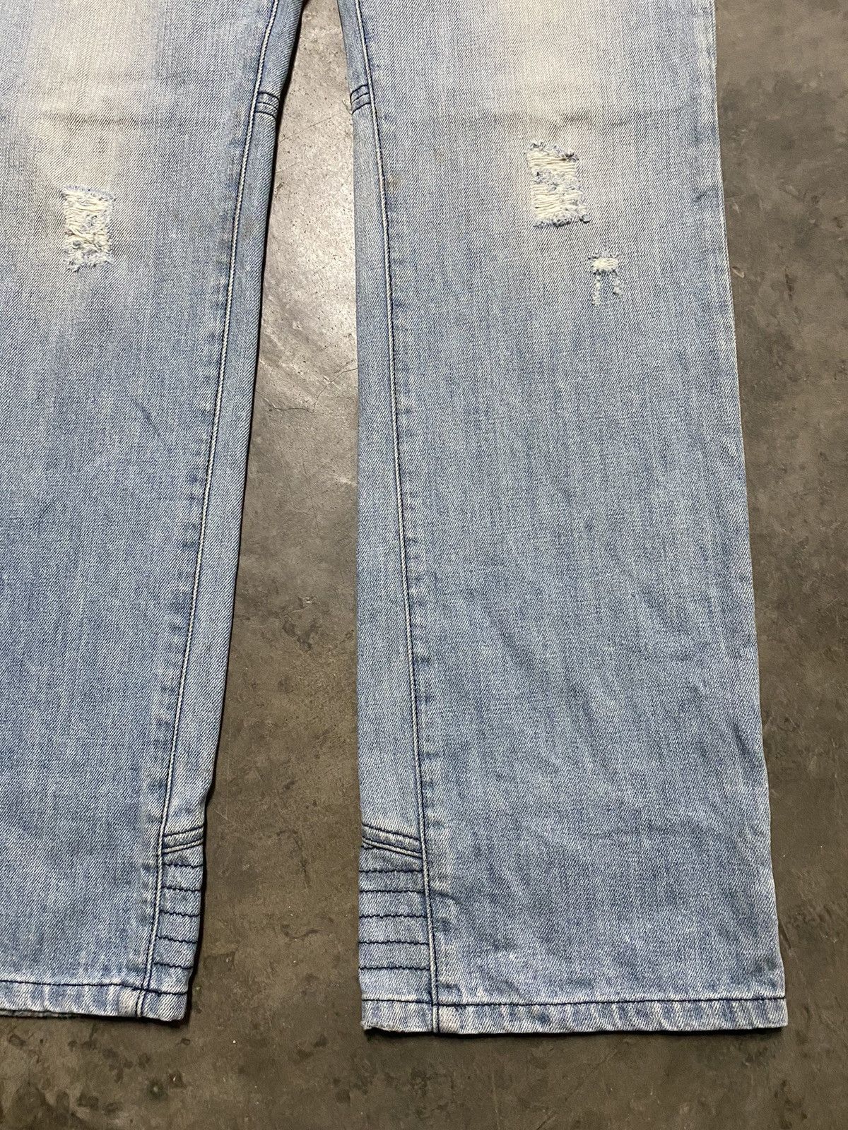 Jean Vintage Pratts Jeans Distressed Wash Blue @act232 Size US 31 - 10 Thumbnail