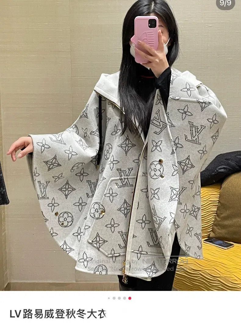 Louis Vuitton Louis Vuitton Cement Grey Cloak Coat Size ONE SIZE - 7 Thumbnail
