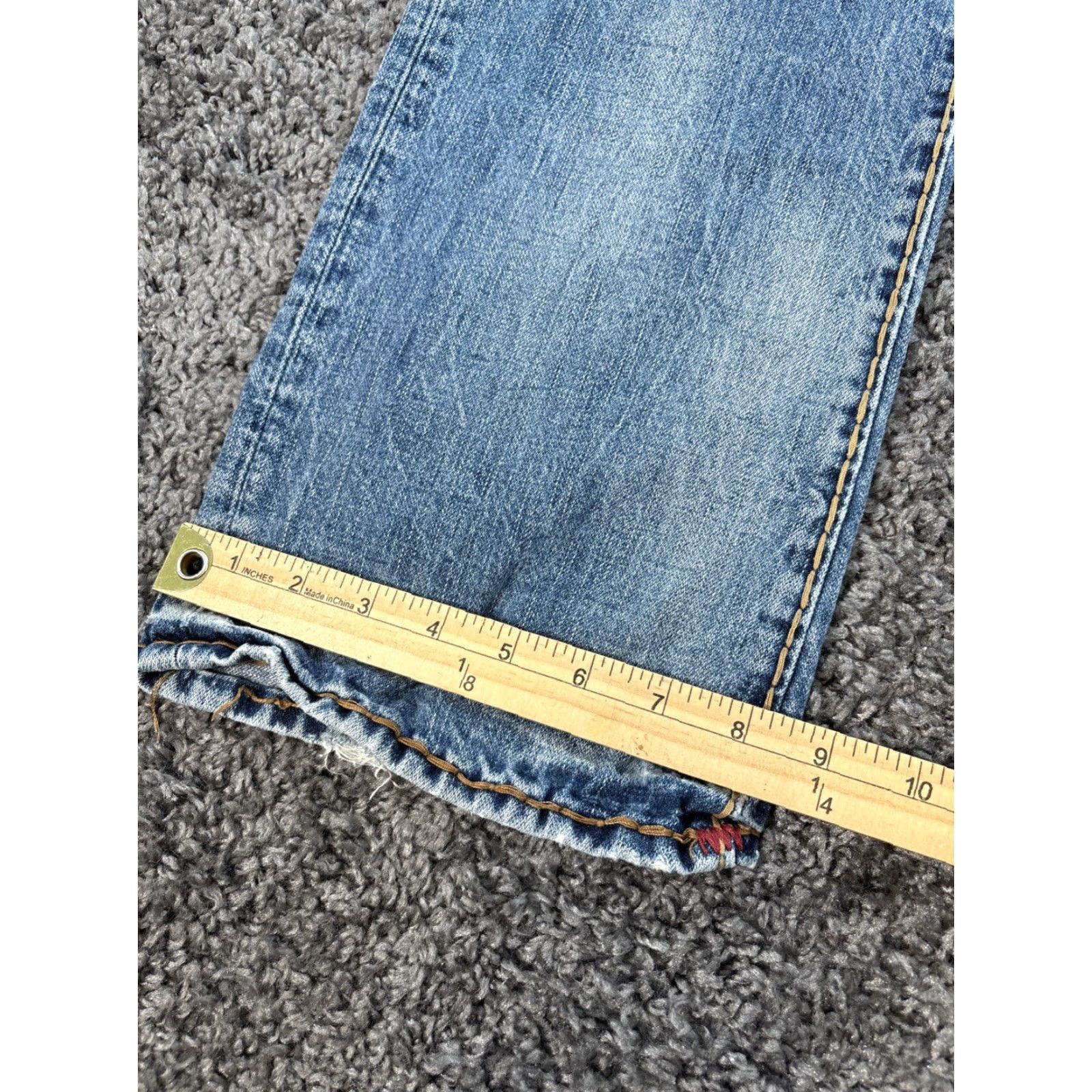True Religion VINTAGE True Religion Jeans Ricky Straight 34x33 Men Blue Denim 5-Pocket USA Logo Distressed Size US 34 / EU 50 - 3 Thumbnail