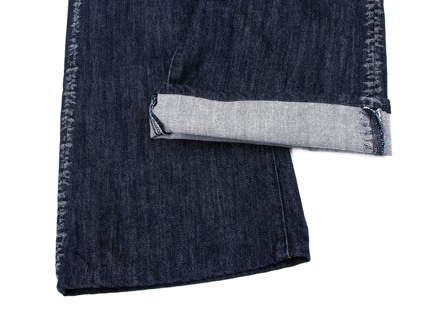 Issey Miyake Indigo Wide Denim Pants with Trim Fade Weave Size US 30 / EU 46 - 9 Thumbnail