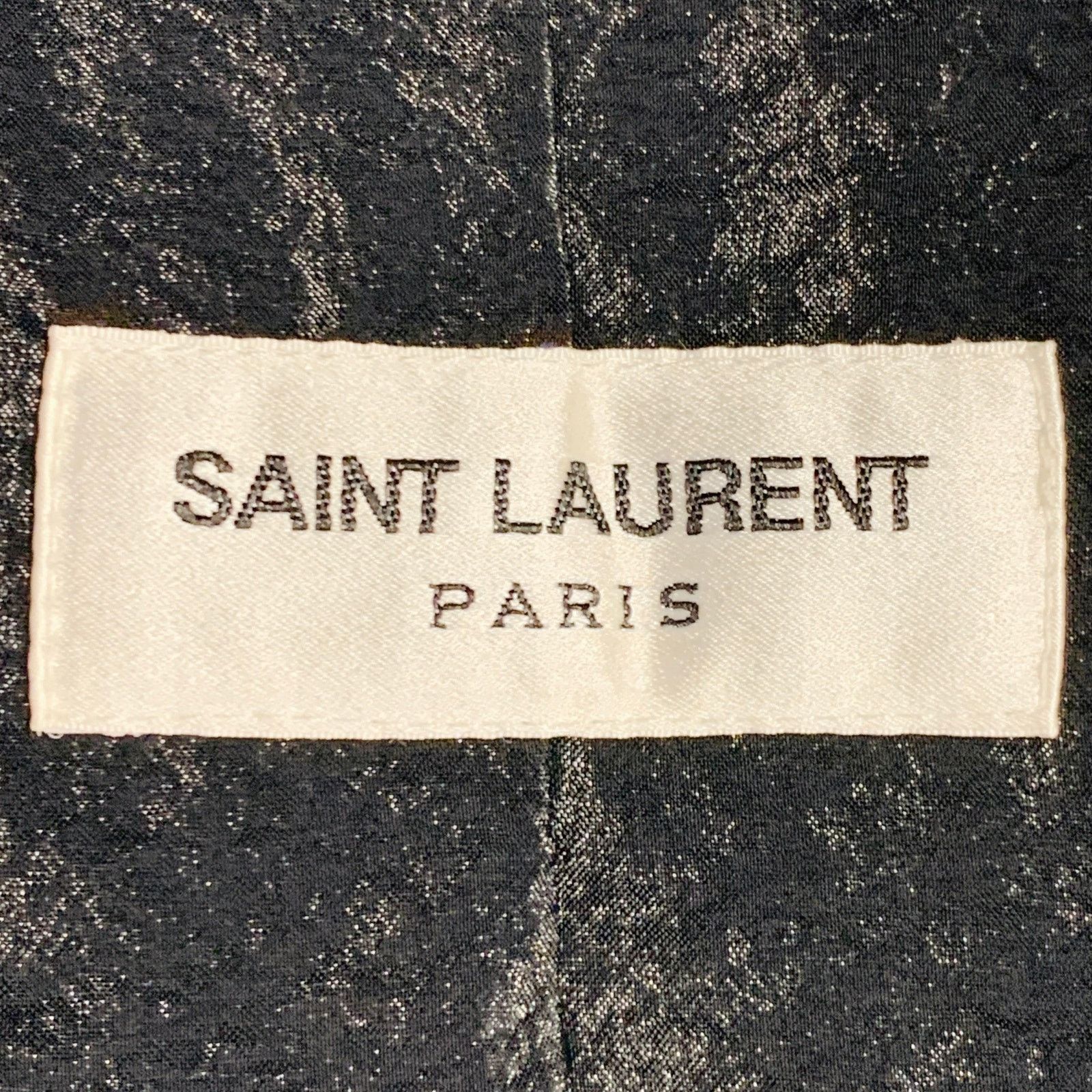 Saint Laurent Paris SAINT LAURENT Black White Viscose Blend Zip Up Track Jacket Size US L / EU 52-54 / 3 - 6 Thumbnail