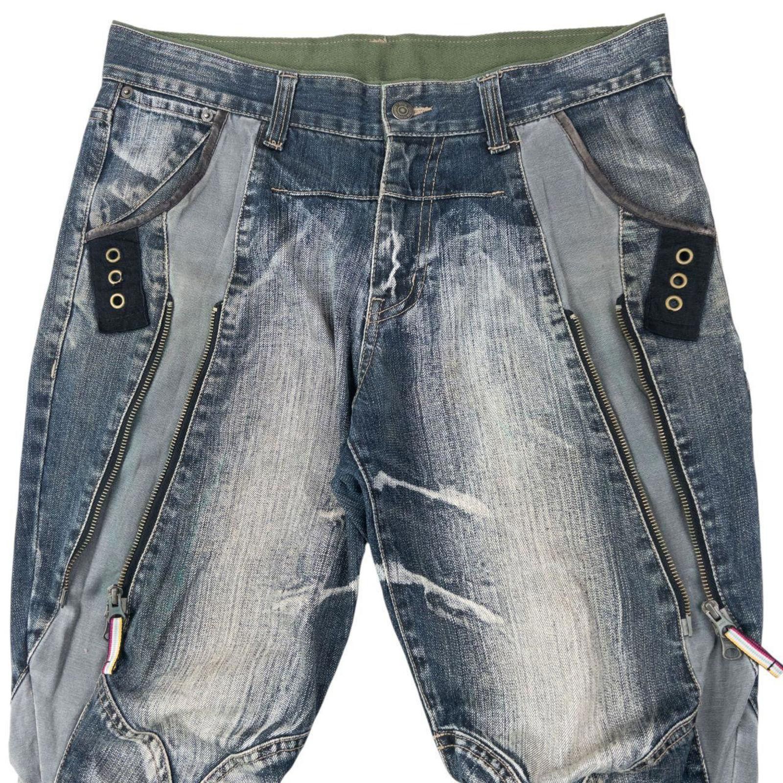 Other Vintage 2000s PPFM Multi Zip Denim Jeans Size W34 Size US 34 / EU 50 - 6 Thumbnail