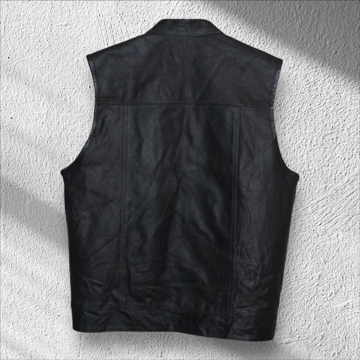 Vintage Vintage Black Leather Vest Made in USA Large Size US L / EU 52-54 / 3 - 2 Thumbnail