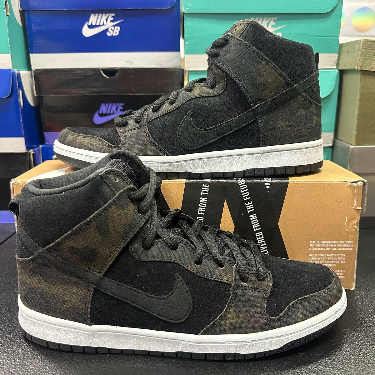 Size Nike Sb Dunk High Pro Iguana Camo 305050-205