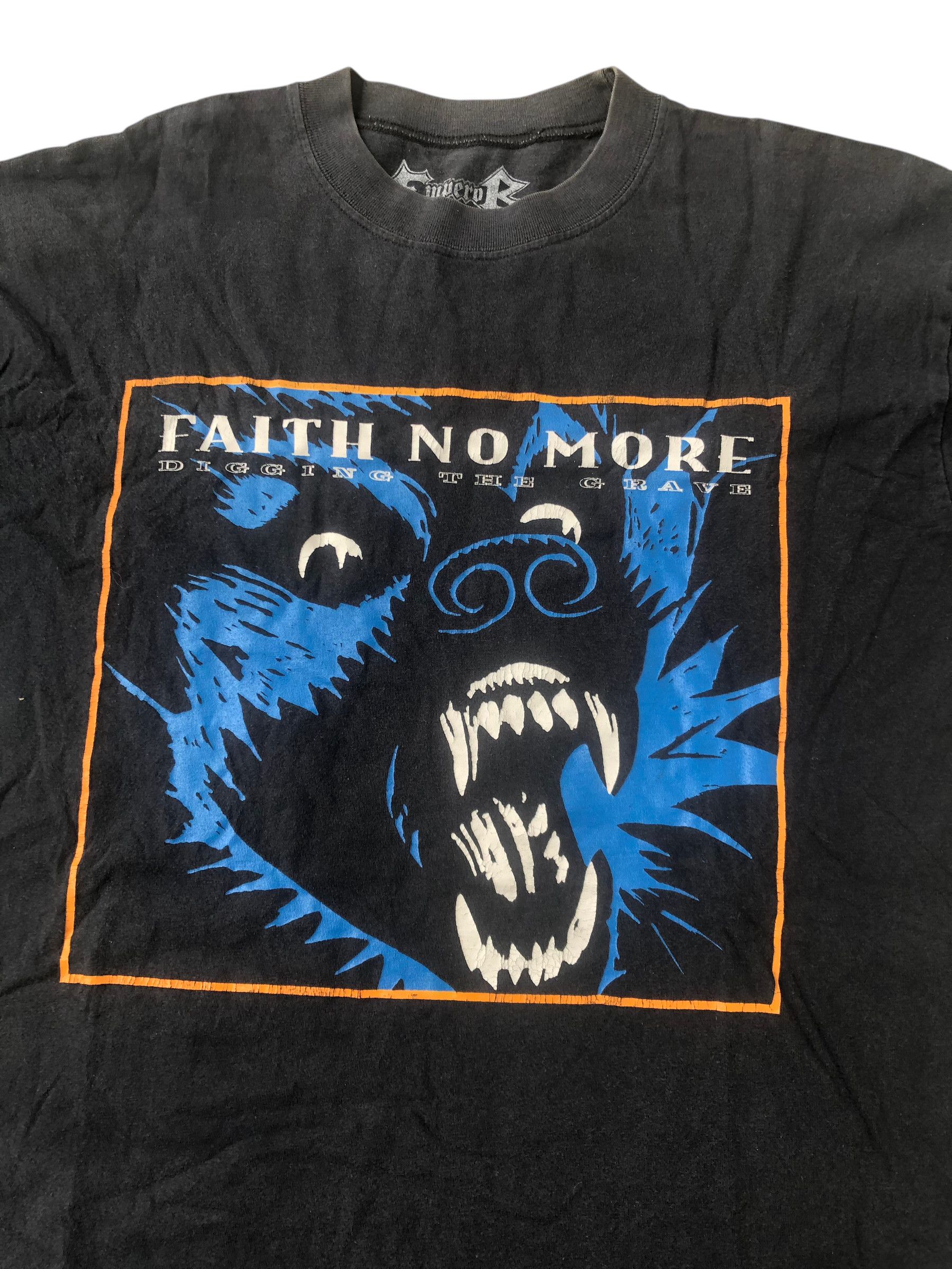 Vintage Vtg 90s FAITH NO MORE 'Digging The Grave' Band Grunge TShirt Size US M / EU 48-50 / 2 - 3 Thumbnail