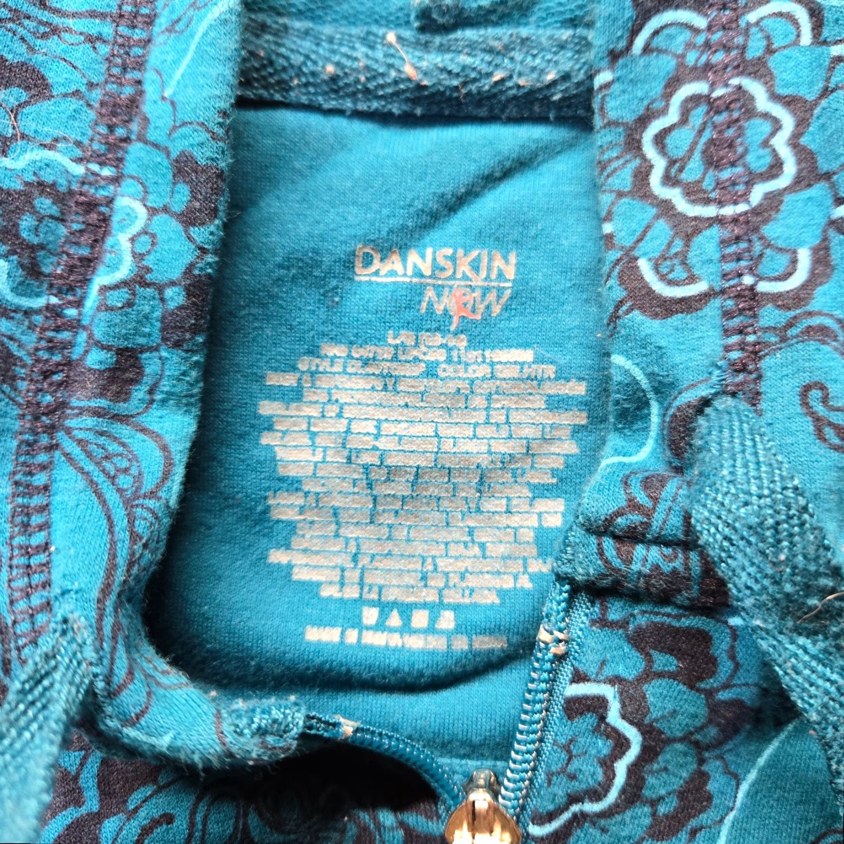 Vintage Danskin Now Blue Paisley Full Zip Sweater Women L Size L / US 10 / IT 46 - 3 Thumbnail