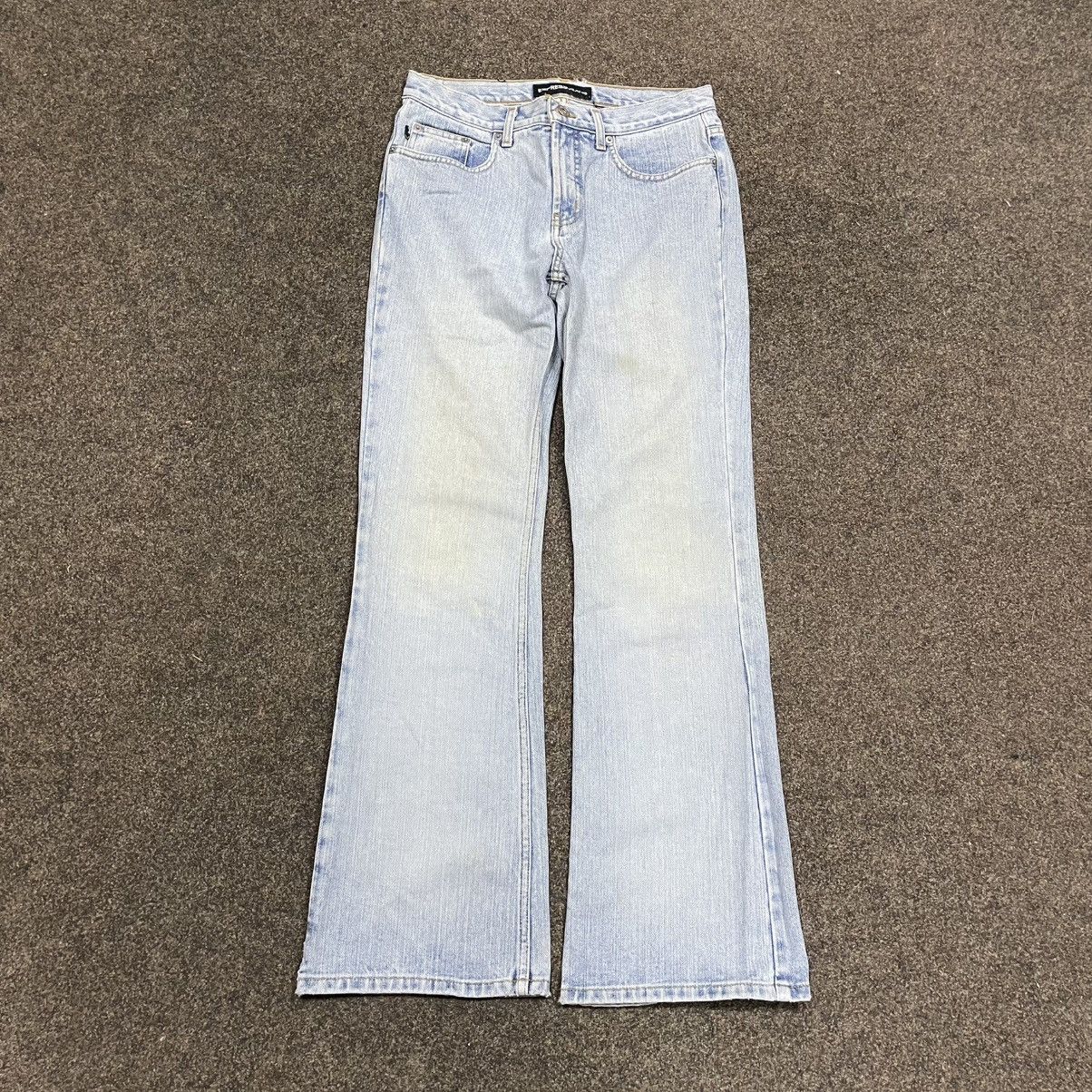 Vintage Vintage Y2K Light Wash Flared Wide Leg Jeans Skater Faded 29 Size US 29 - 1 Thumbnail