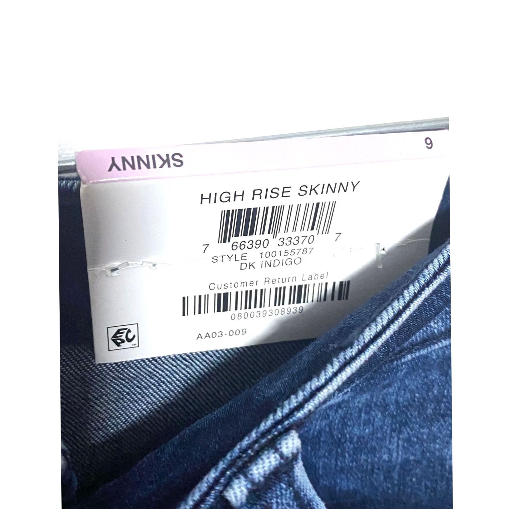 Vintage VINTAGE INC Denim High Rise Skinny Jeans Womens 6 Stretch Jeans Dark Indigo NWT Size 28" / US 6 / IT 42 - 6 Thumbnail
