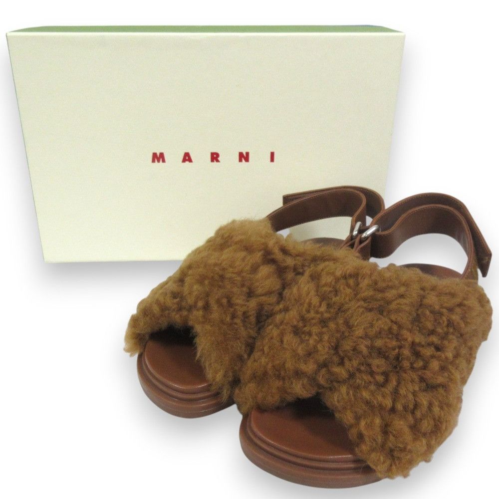 Marni Marni Marni FB CRISCROSS STRAP Sandals Leather Shoes FBMS015401 DUTY FREE for USA Size ONE SIZE - 1 Thumbnail