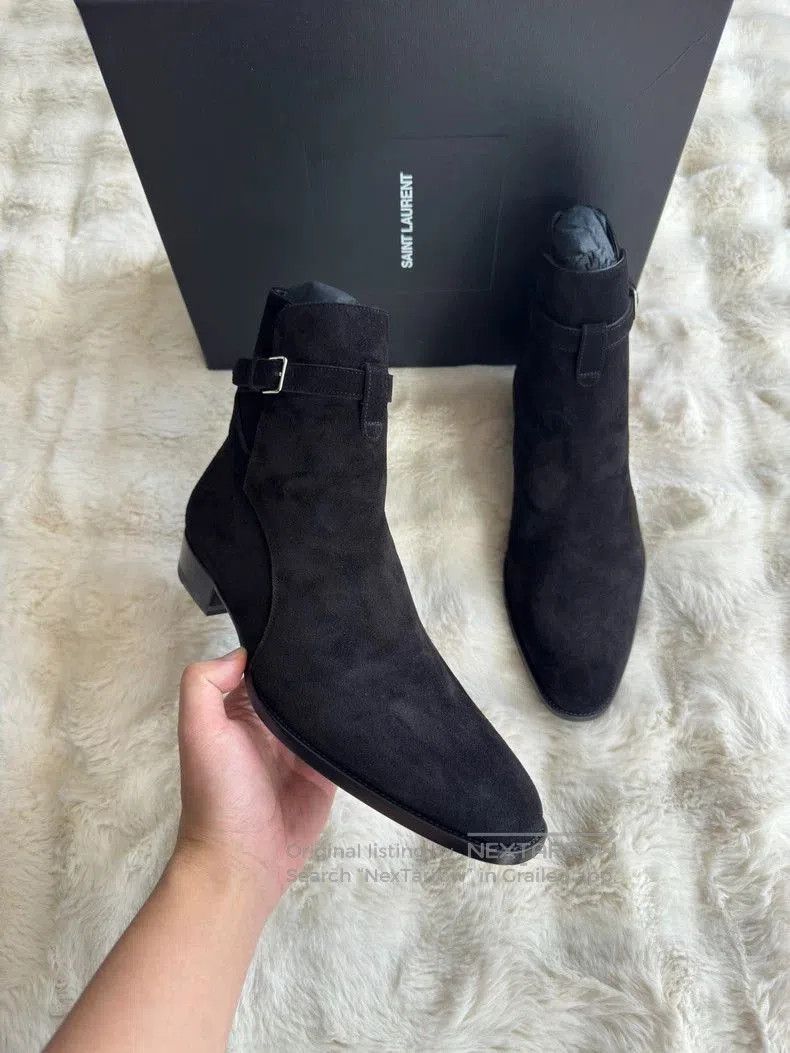 Saint Laurent Paris Saint Laurent YSL Suede Buckle Boots . Size US 10 / EU 43 - 3 Thumbnail