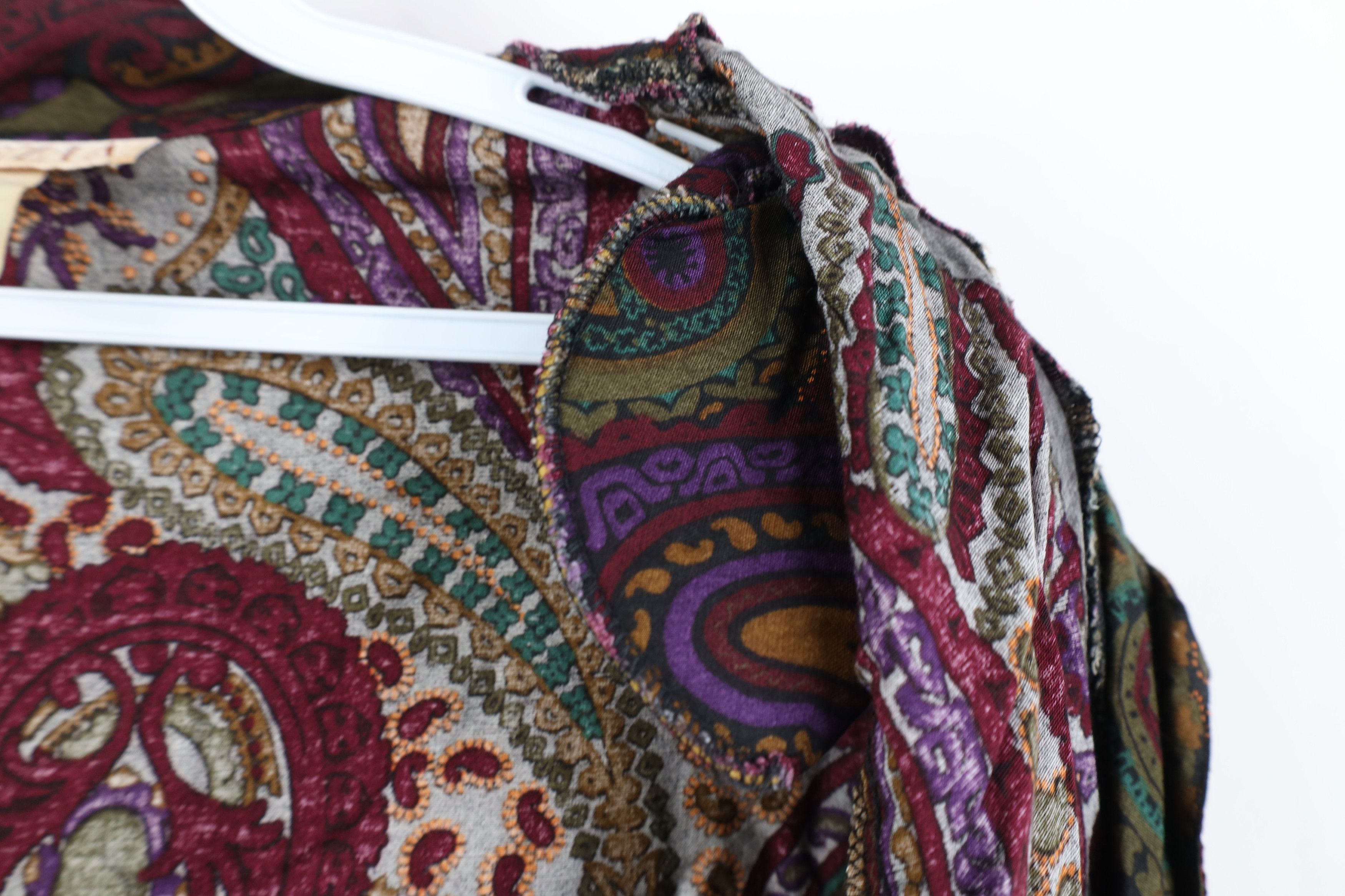 Vintage Vintage 90s Streetwear Gabardine Paisley Blazer Jacket USA Size 3XL / US 20-22 - 9 Thumbnail