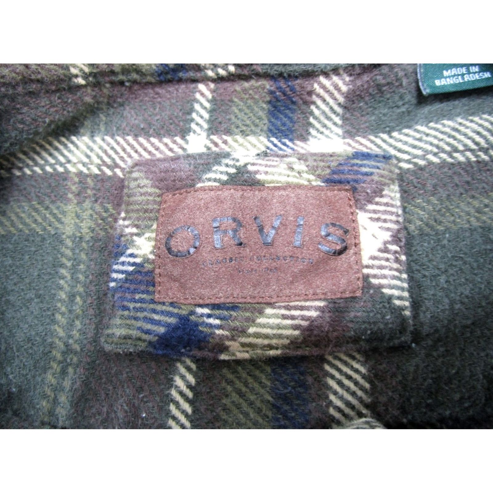 Orvis Orvis Flannel Shirt Shacket Mens 2XL Plaid Green Pockets Heavyweight Button-Up Short/Long Sleeve (Shacket) 1312517 Size US XXL / EU 58 / 5 - 2 Thumbnail