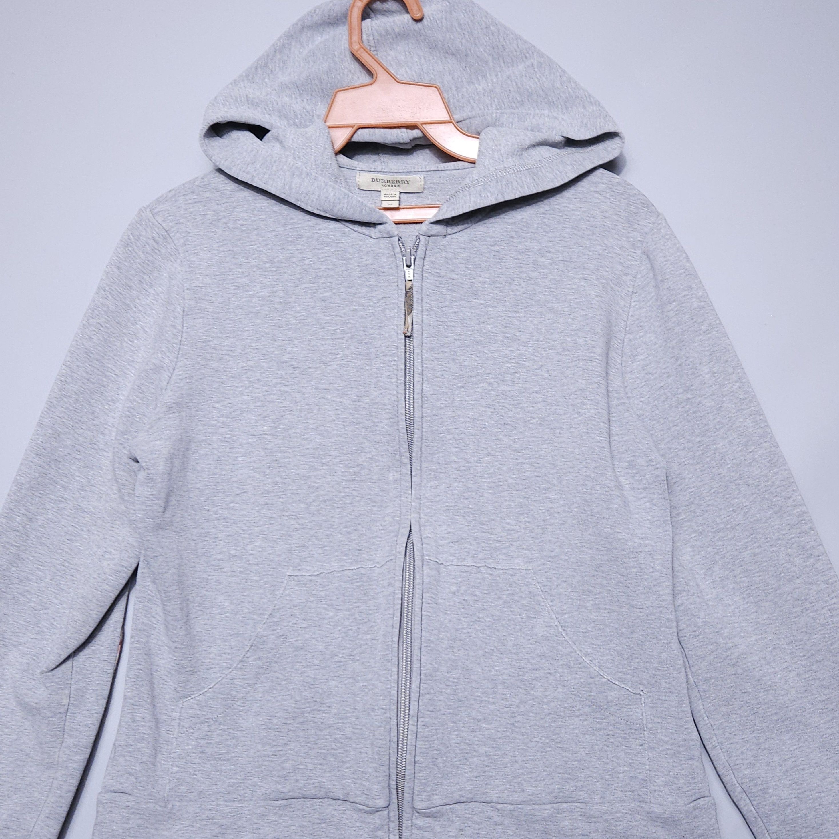 Burberry × Vintage Burberry London Zip Hoodie Nova Check Elbows Cotton Womens M Size M / US 6-8 / IT 42-44 - 2 Thumbnail