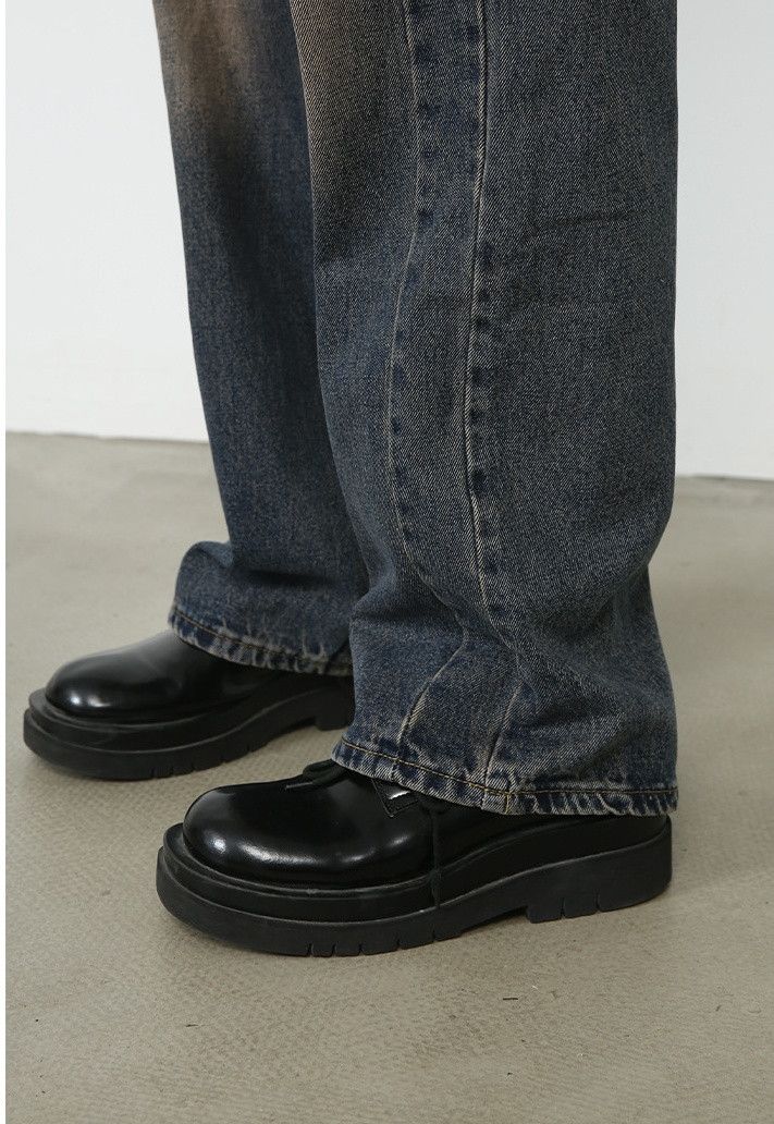 Japanese Brand × Jean Loose wide-leg washed distressed jeans Size US 32 / EU 48 - 4 Thumbnail