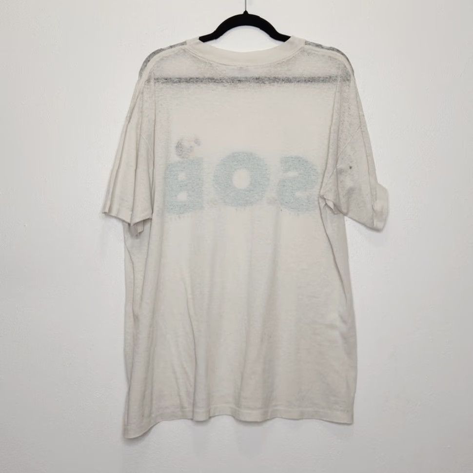 Vintage VINTAGE Hallmark Shirt 2XL Unisex Adults White Grunge 80s Thrashed SOB Obscure Thin Sheer Size US XXL / EU 58 / 5 - 6 Thumbnail