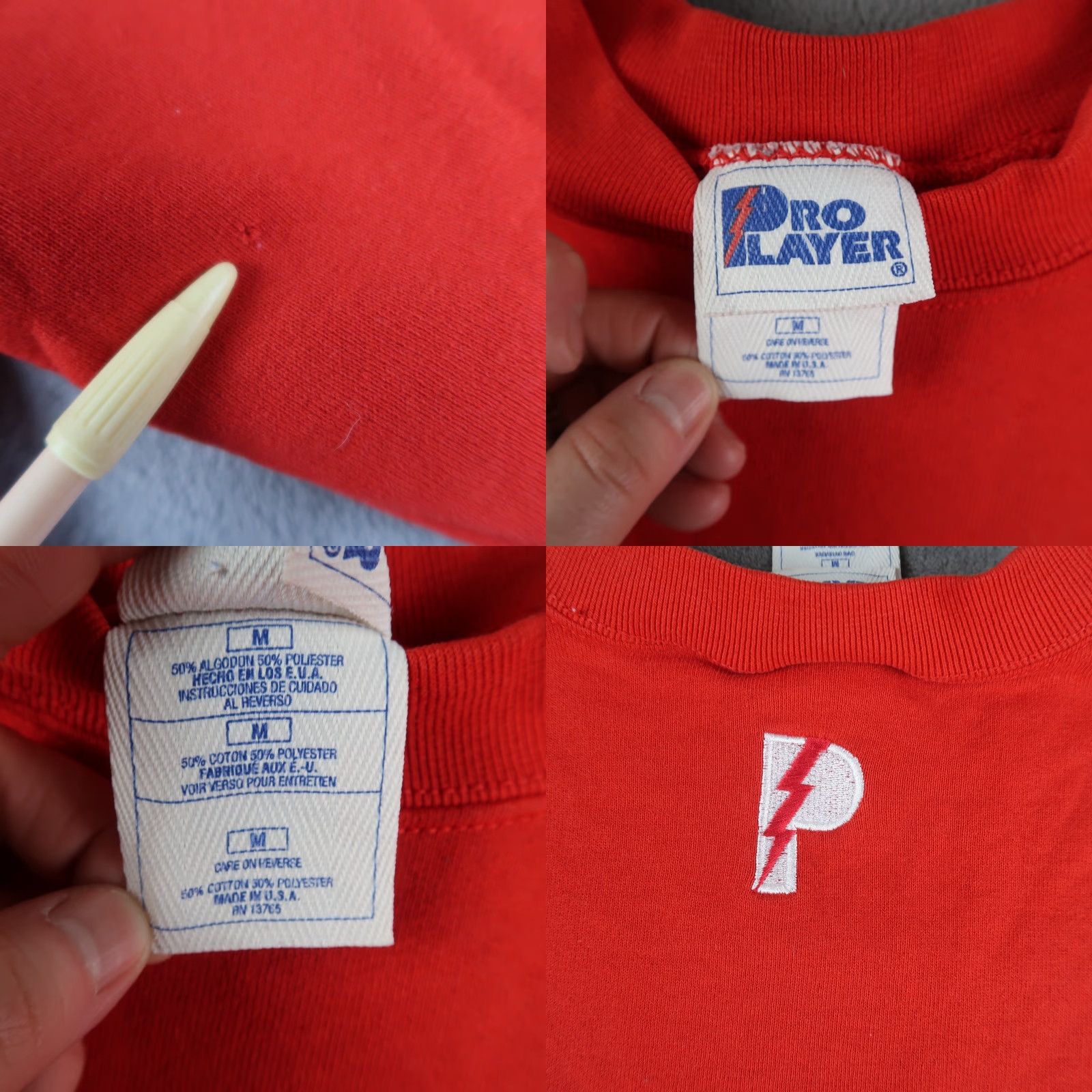 Pro Player VINTAGE Pro Player Detroit Red Wings NHL Crewneck Sweatshirt M Medium USA Red 90s Pullover Mens Sweater Size US M / EU 48-50 / 2 - 8 Thumbnail
