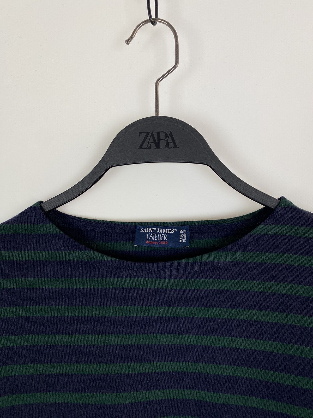 Saint James Saint James Breton Sailor Navy Green Striped Long Sleeve Size XS / US 0-2 / IT 36-38 - 4 Thumbnail