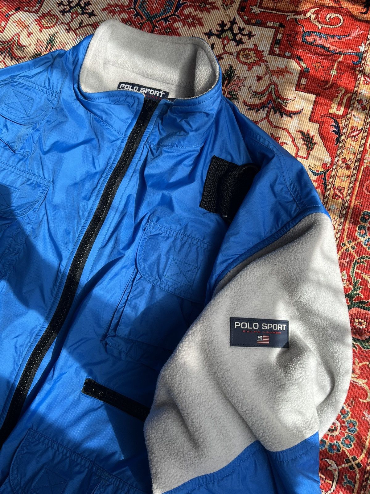 Balenciaga Vintage Polo Sport Ralph Lauren Multi-Pocket Fleece Jacket Size US L / EU 52-54 / 3 - 4 Thumbnail