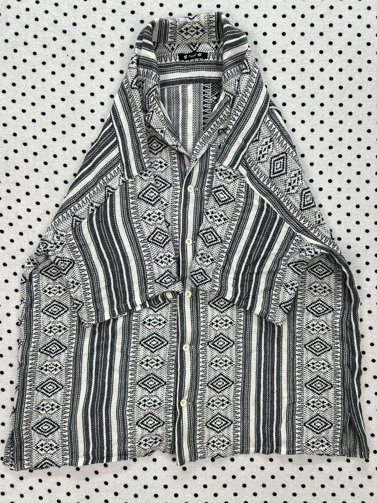 Japanese Brand Amina Open Collar Shirt Size US M / EU 48-50 / 2 - 5 Thumbnail