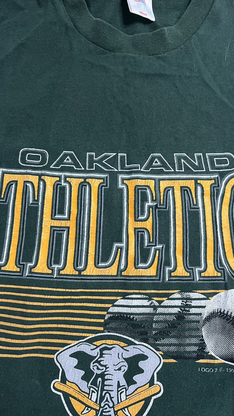 Logo 7 × MLB 1991 RARE‼️Oakland Athletics MLB vintage logo 7 t shirt Size US M / EU 48-50 / 2 - 5 Thumbnail