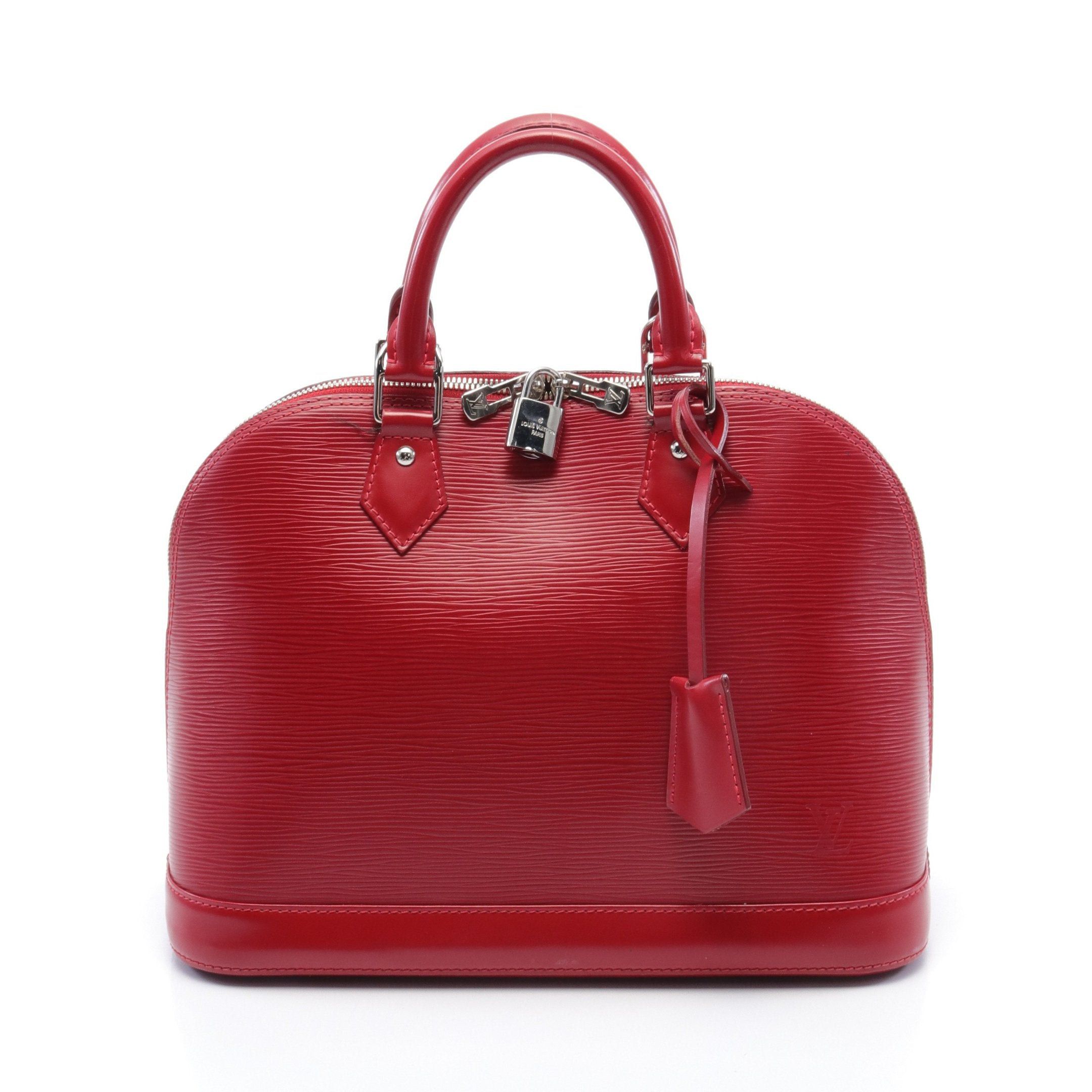 image of Louis Vuitton Alma Epi Castilian Red Handbag Leather Red, Women's