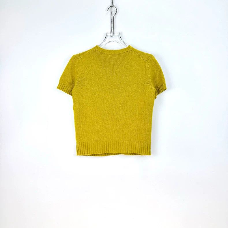 Dior Dior Size 38 Light yellow five-pointed cashmere short-slee Size US XS / EU 42 / 0 - 4 Thumbnail