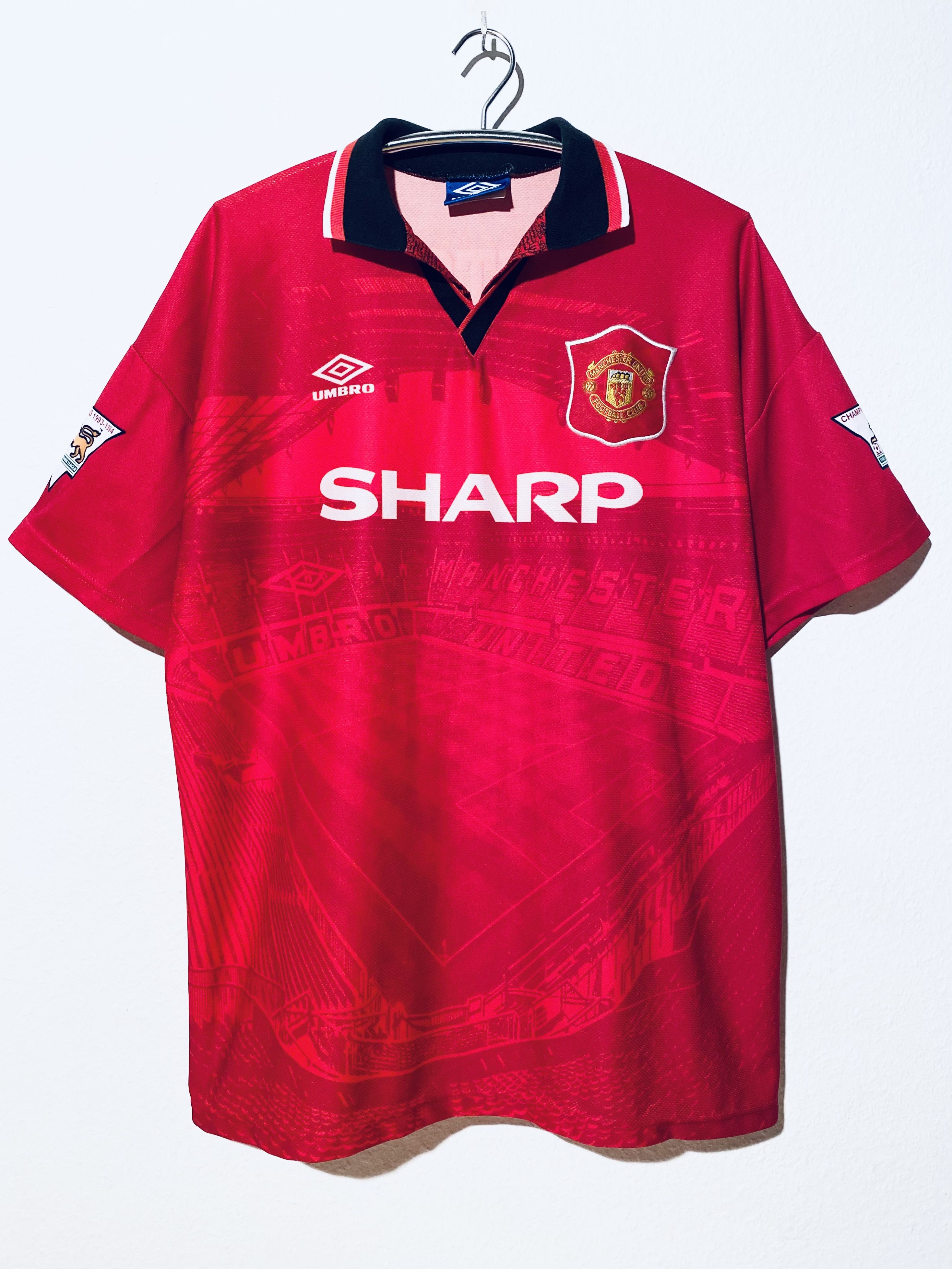 Umbro Manchester United Stadium Home Jersey Shirt 1994 - 1996 Size US XL / EU 56 / 4 - 2 Thumbnail