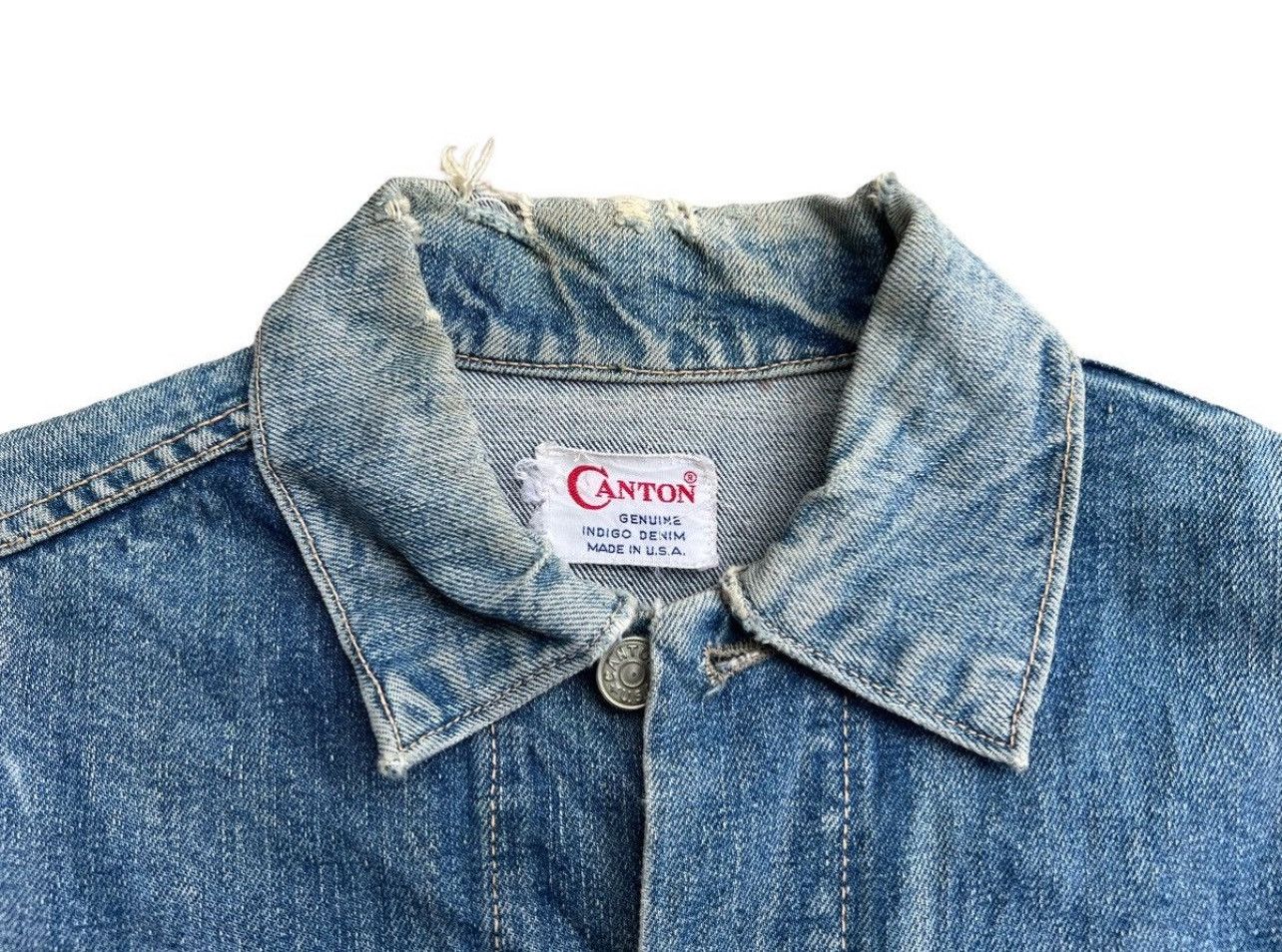 Vintage Vintage 70s Canton Denim Jacket Distressed Denim Jacket Size US S / EU 44-46 / 1 - 8 Thumbnail