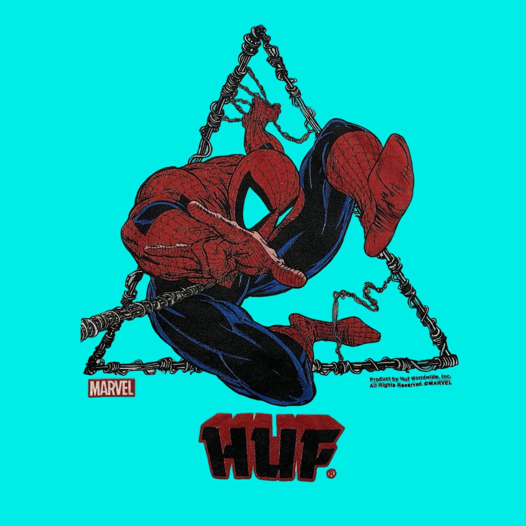 Vintage HUF x Marvel Spider-Man Double Sided T-Shirt Mens Medium White Crew Neck Short Sleeve Graphic Print Marvel Comics Size US M / EU 48-50 / 2 - 1 Thumbnail