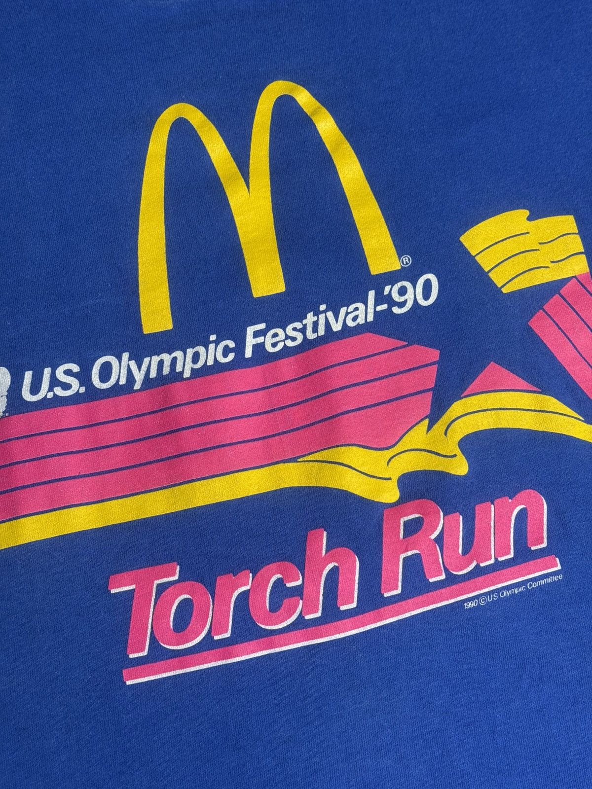 Vintage VINTAGE 1990 Olympics McDonalds Tee “Blue” [ L ] PREOWNED Size US L / EU 52-54 / 3 - 2 Thumbnail