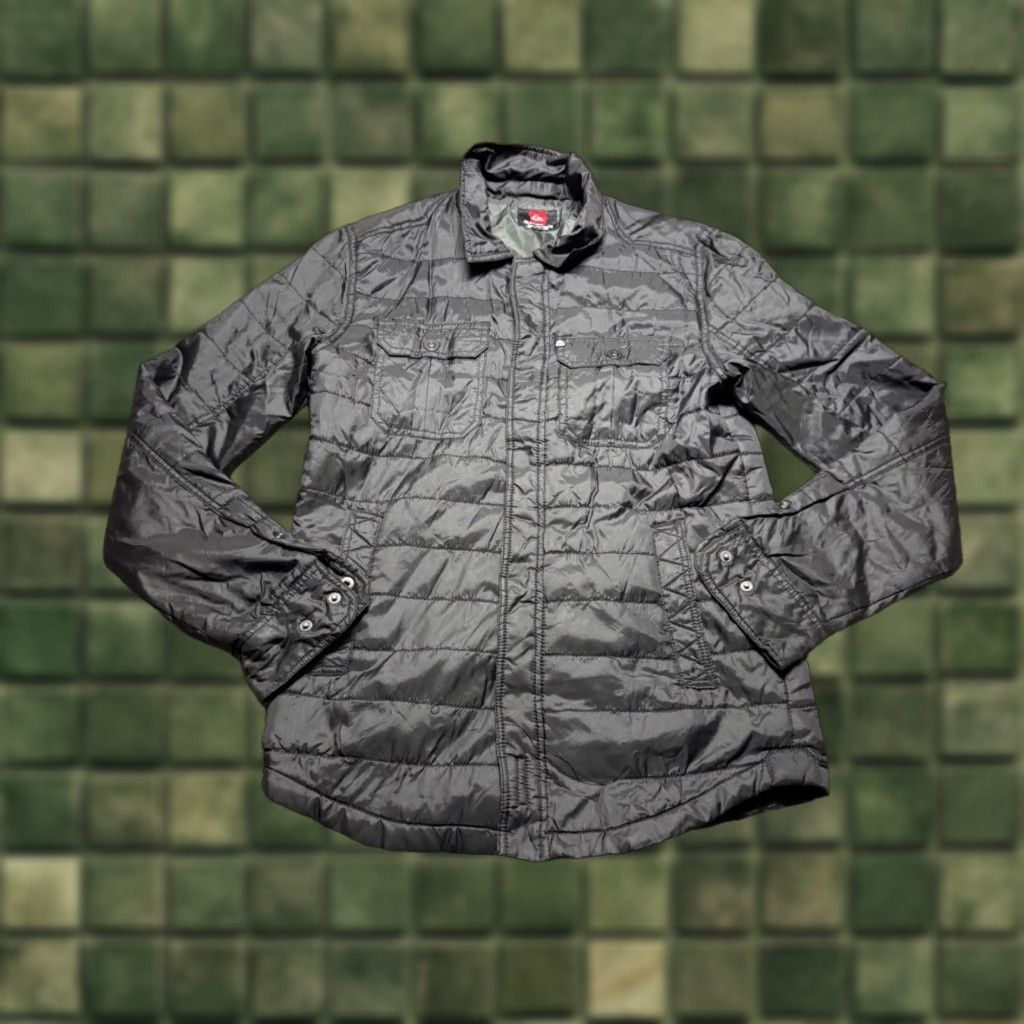 Quiksilver Quiksilver Jacket Mens Small Black Quilted Lightweight Collared Outdoor Snap Up Size US S / EU 44-46 / 1 - 1 Thumbnail