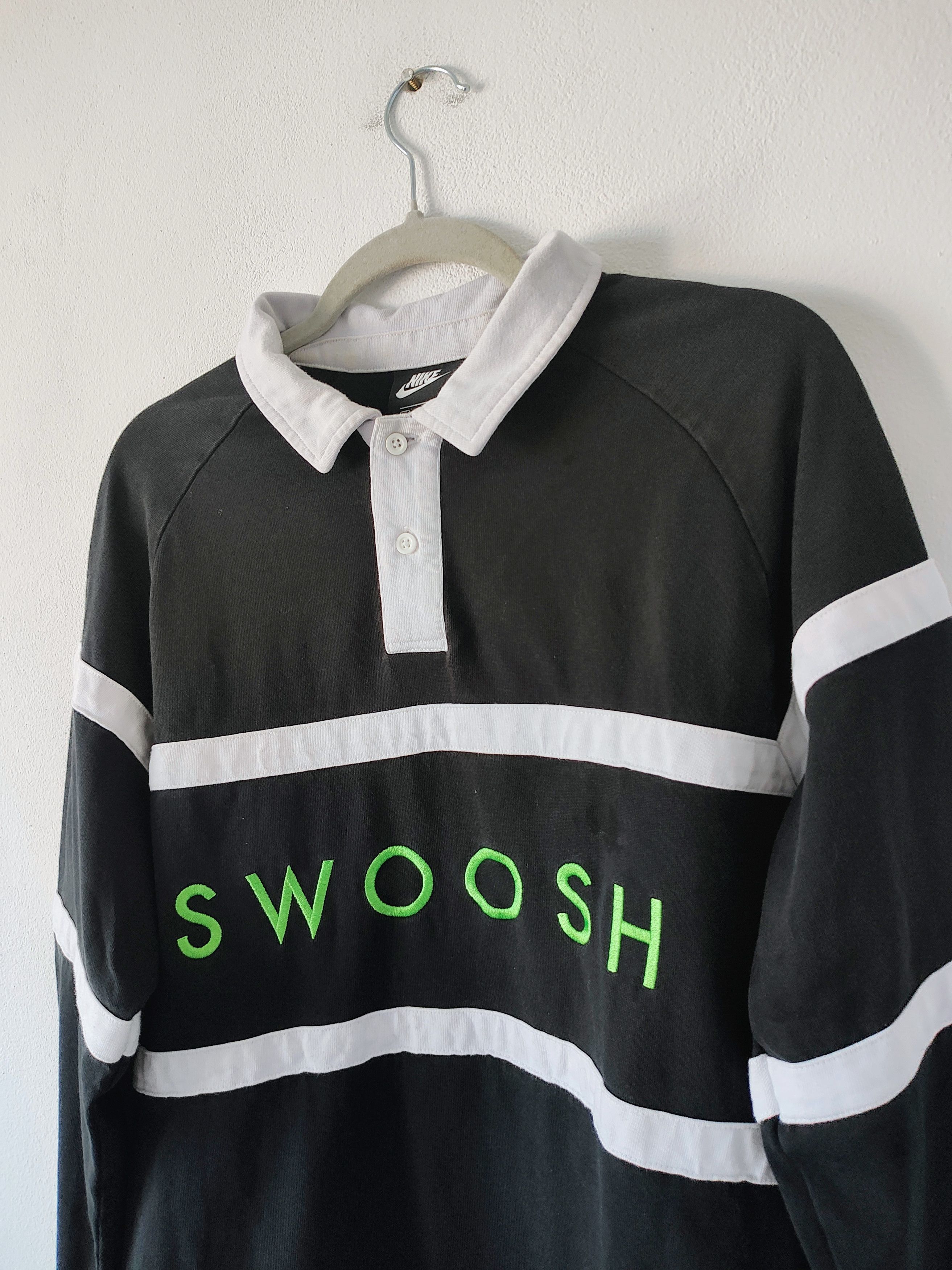 Nike SWOOSH LOGO RUGBY SHIRT Size US M / EU 48-50 / 2 - 2 Thumbnail