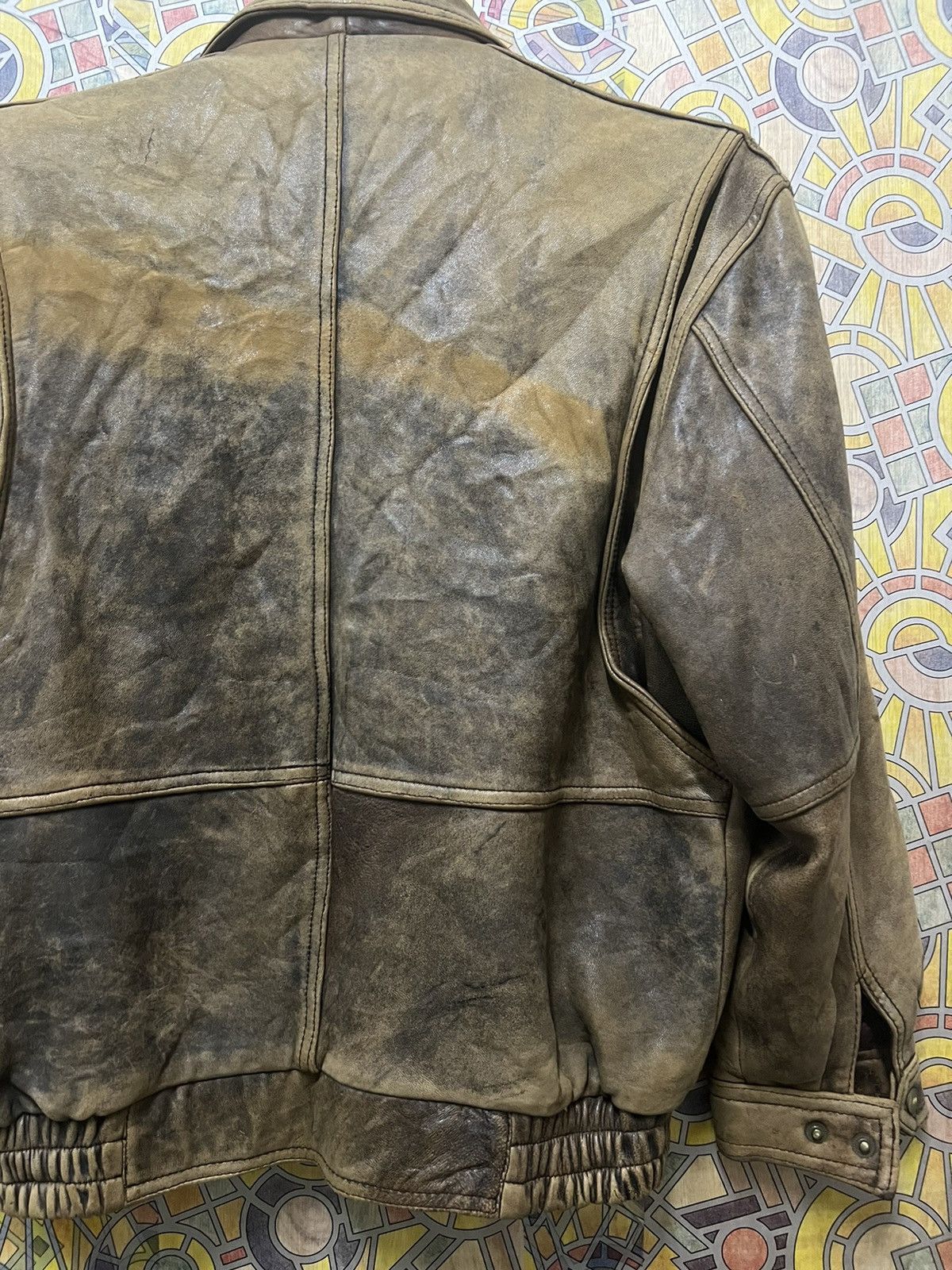 Japanese Brand Leather Jacket Very Rare. (GJ36) Size US L / EU 52-54 / 3 - 9 Thumbnail