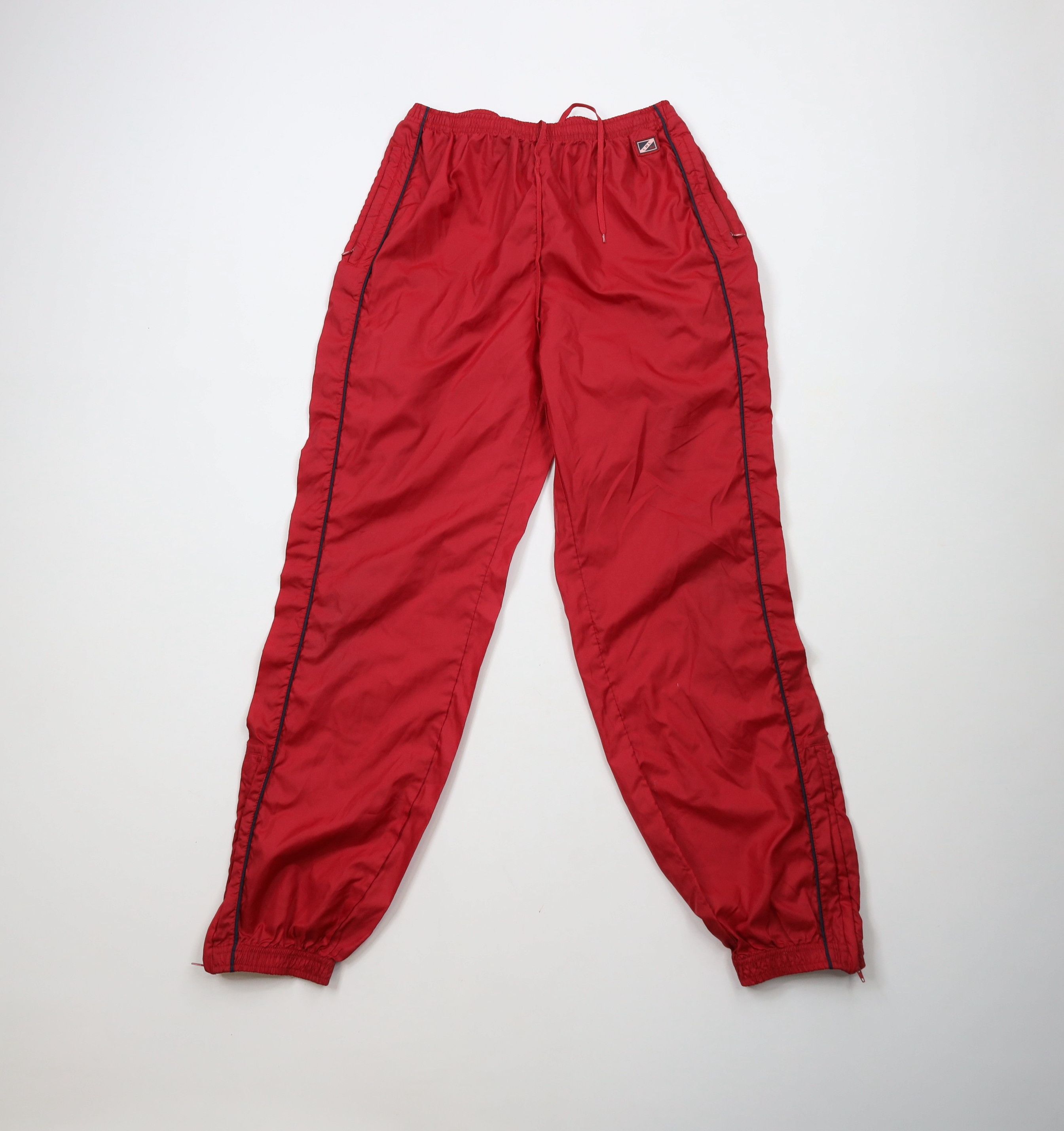 Ralph Lauren × Vintage Vintage 90s Ralph Lauren Box Logo Cuffed Joggers Pants Red Size 26" / US 2 / IT 38 - 1 Thumbnail