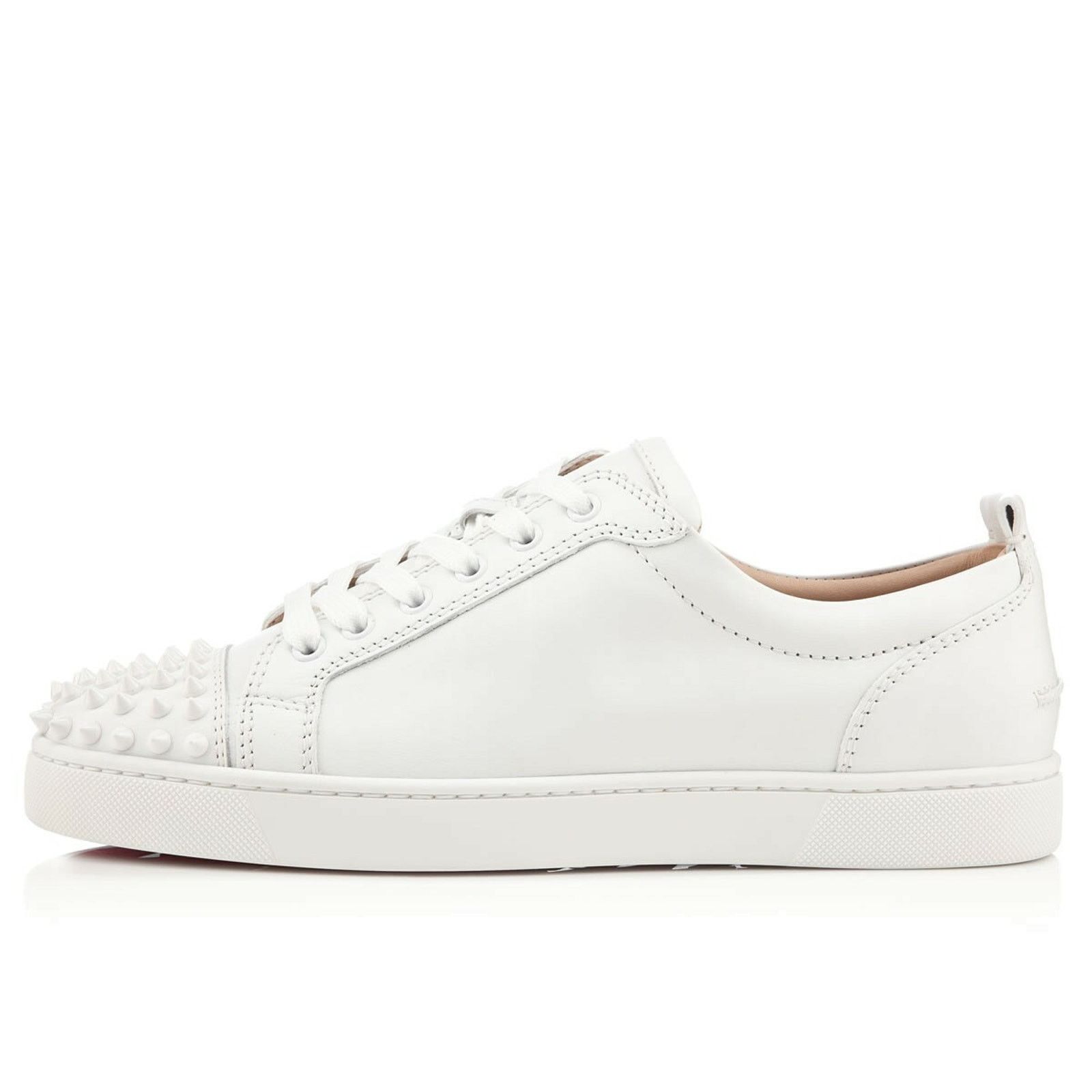 Christian Louboutin Christian Louboutin Mens Louis Junior Spikes Flat White Size US 12 / EU 45 - 3 Thumbnail