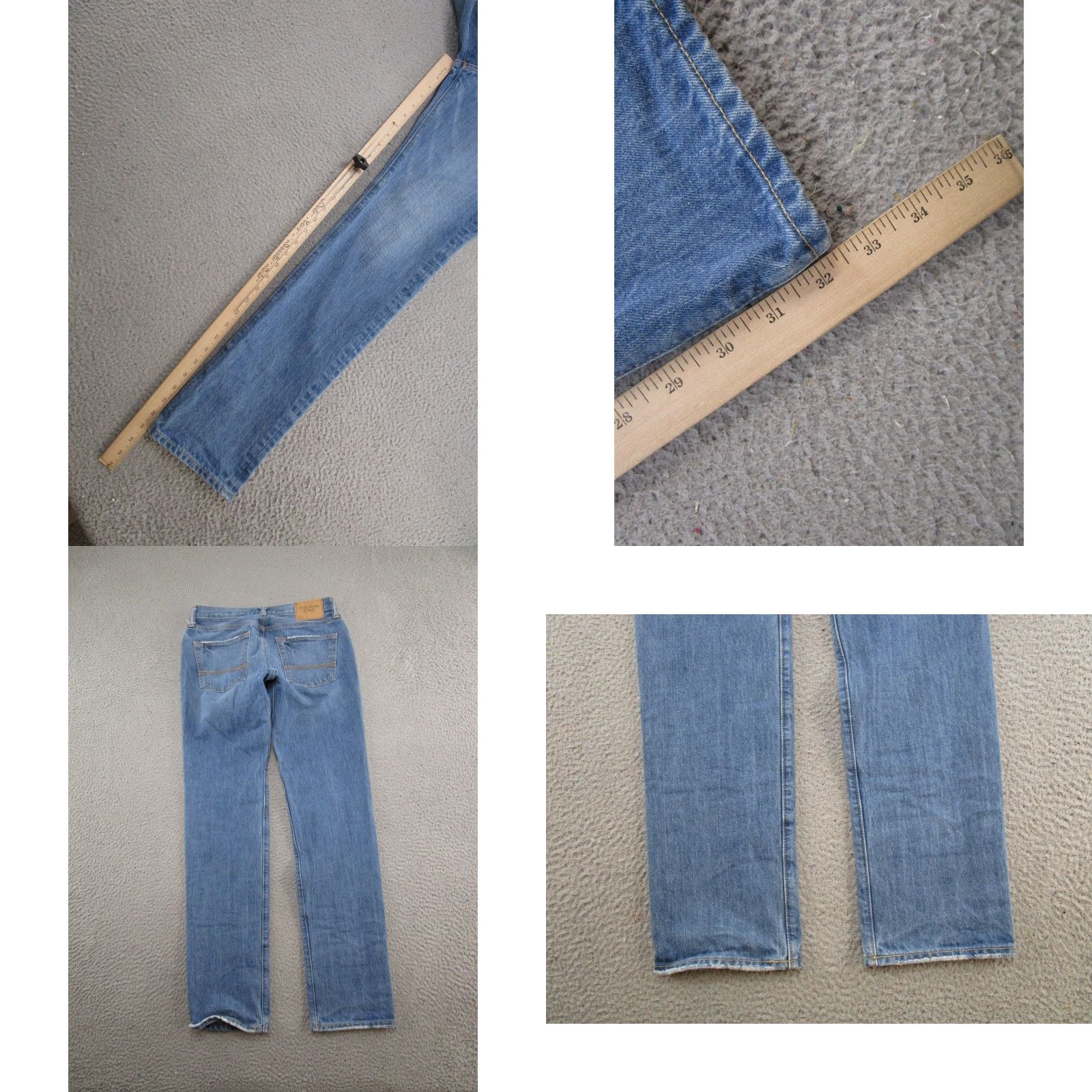 Abercrombie & Fitch Abercrombie & Fitch Skinny Fit Button Fly Denim Jeans Mens Size 30x32 Blue 5-Pocket Design Stretch Size US 30 / EU 46 - 9 Thumbnail