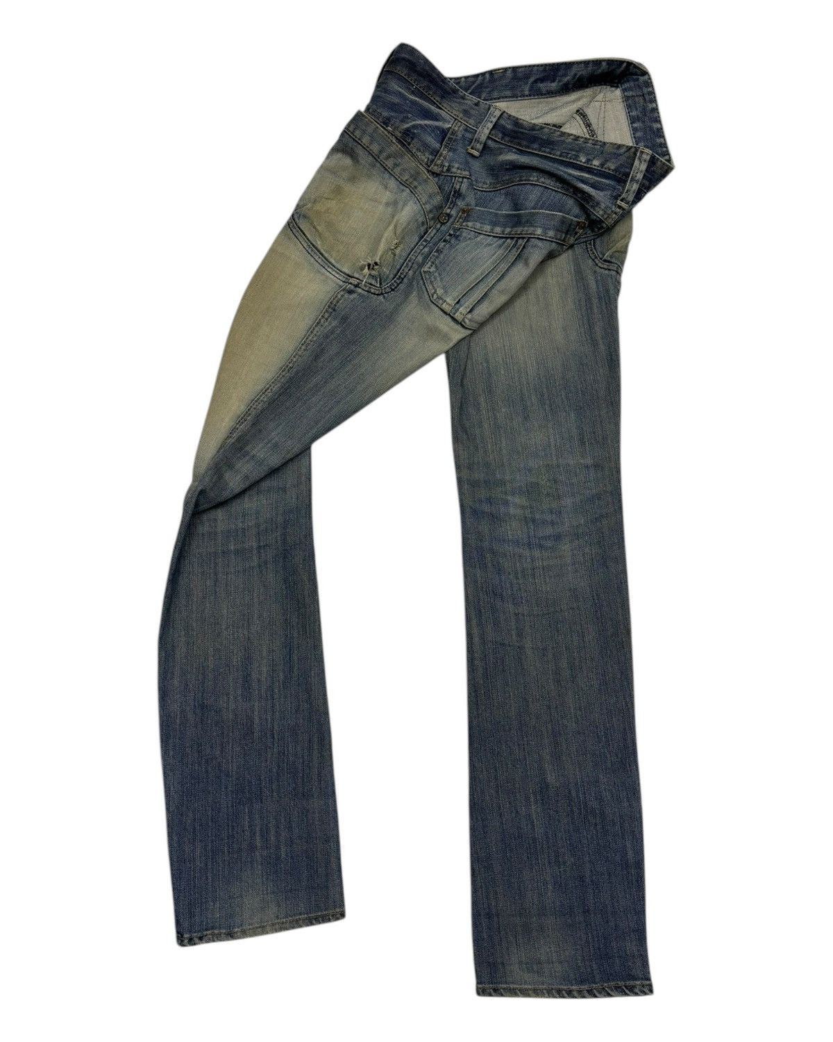 Japanese Brand VINTAGE ANTGAUGE NICE DESIGN POCKET DISTRESSED DENIM JEANS Size US 32 / EU 48 - 5 Thumbnail