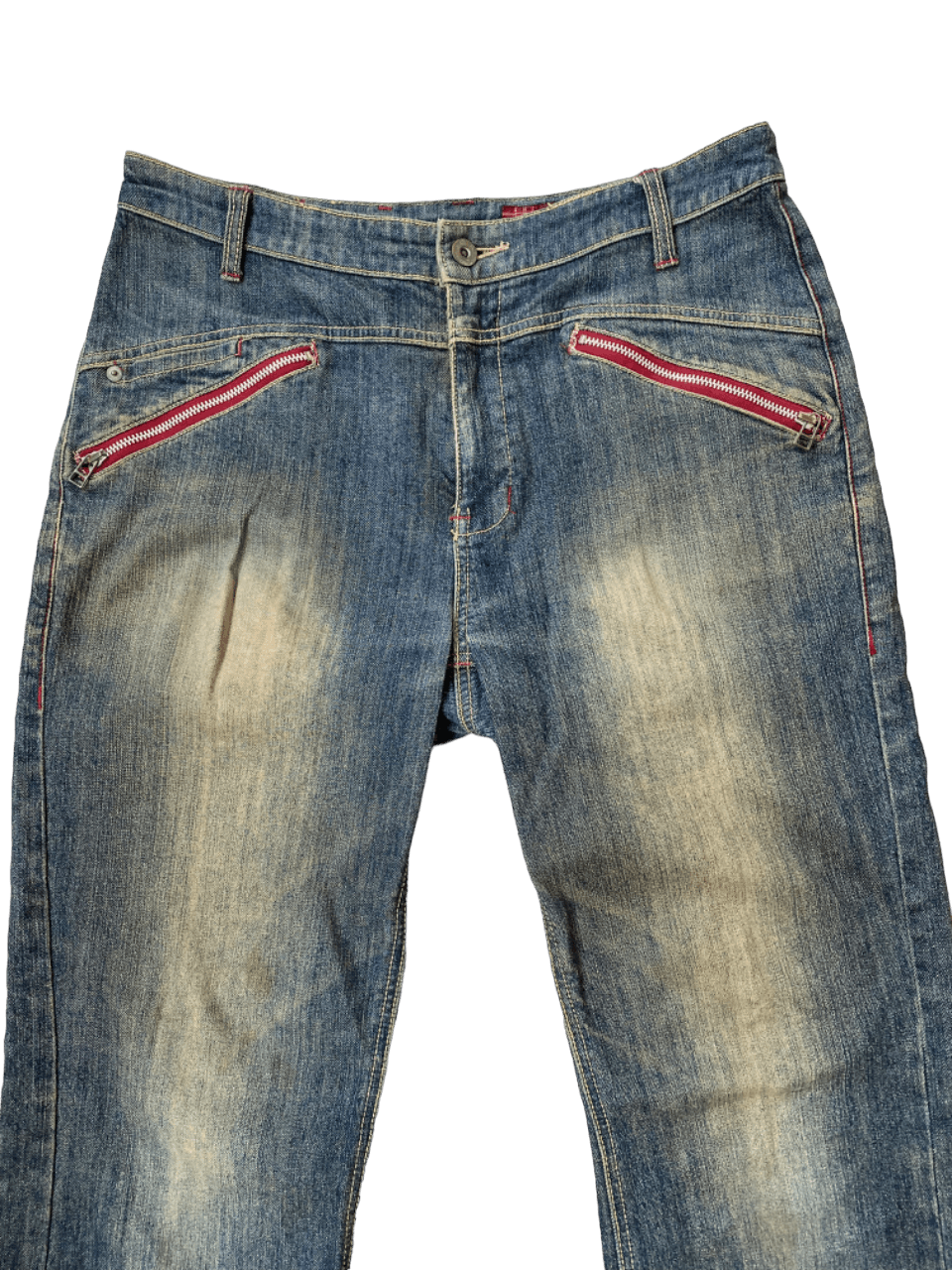 If Six Was Nine × Japanese Brand Distressed Ca Cest Ca Loose Denim Jeans Size US 33 - 3 Thumbnail