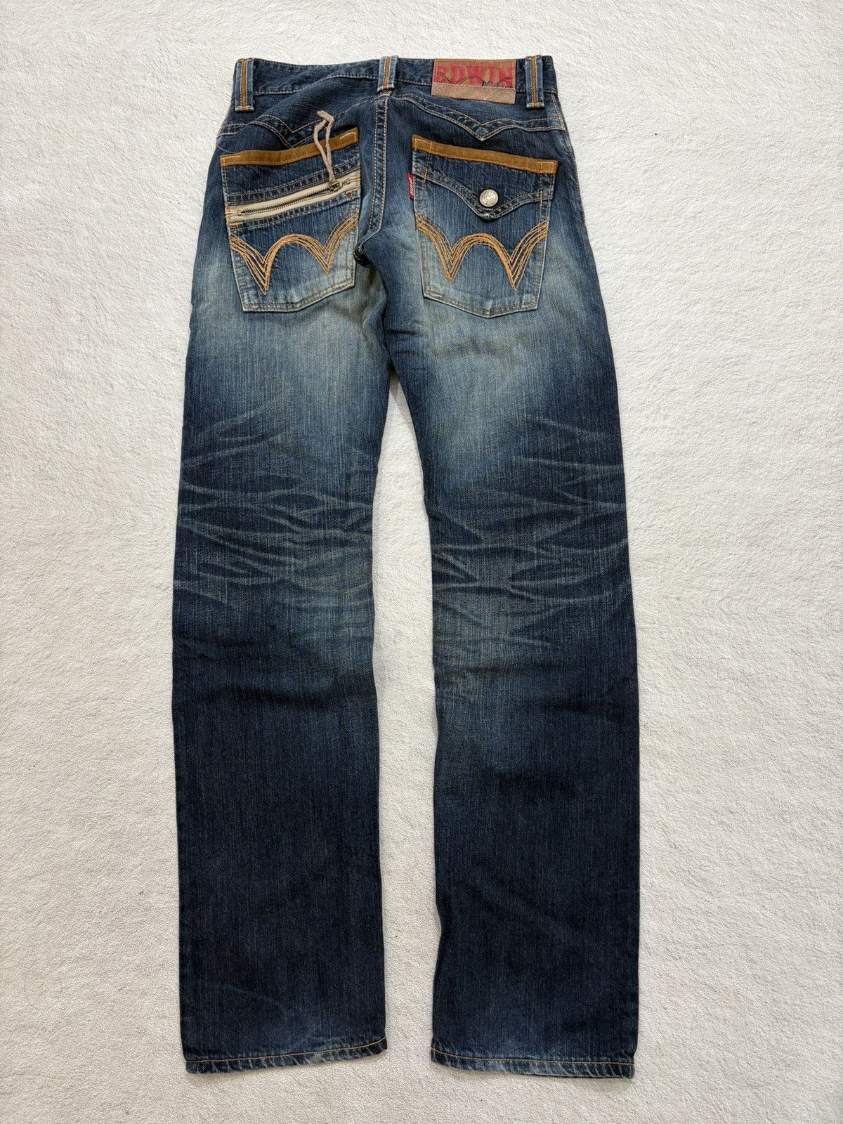 Kapital 2000s Edwin wash flared wash denim y2k style Size US 30 / EU 46 - 1 Thumbnail
