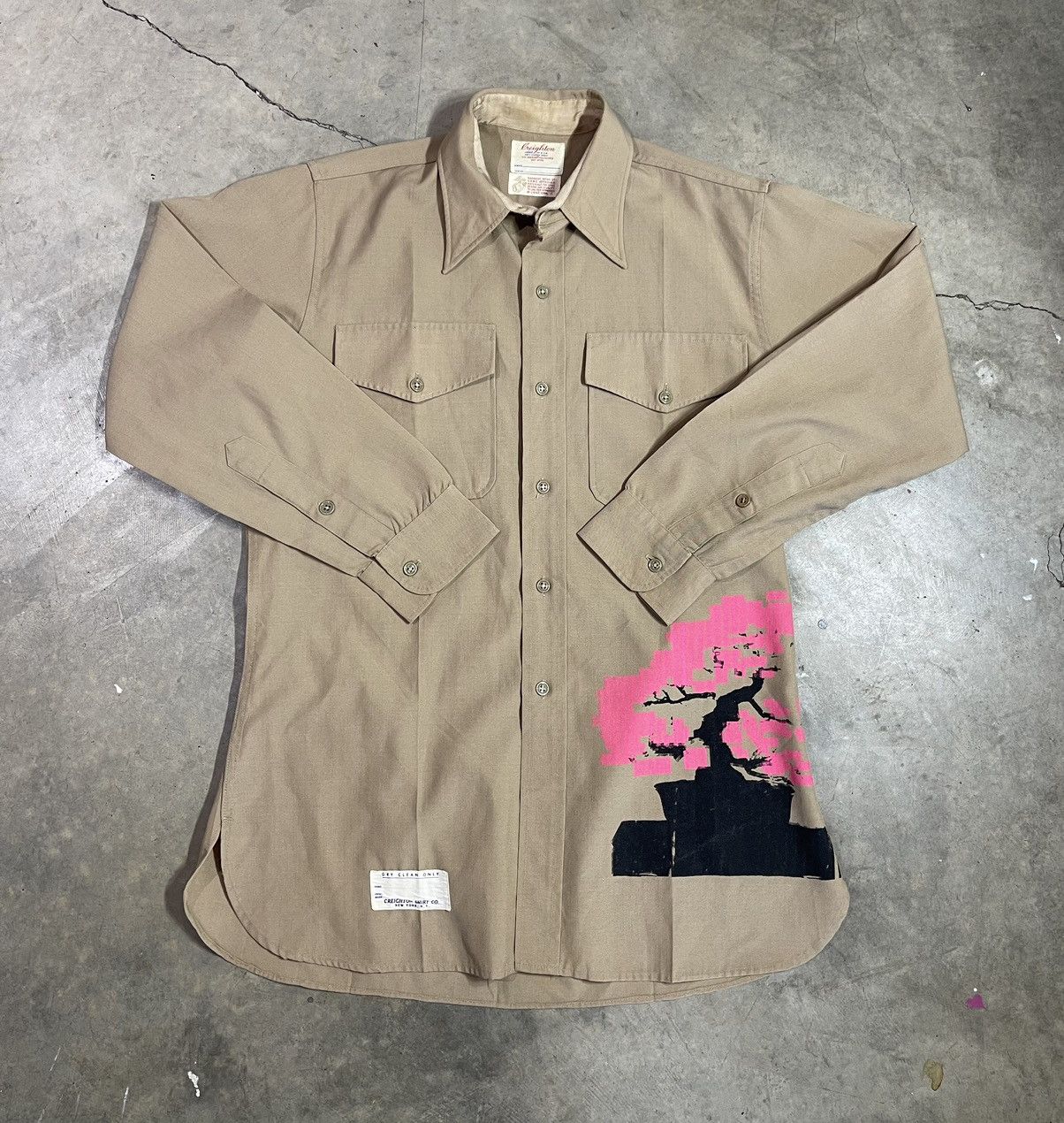Handmade Sakura Screen Printed Shirt Size US L / EU 52-54 / 3 - 1 Thumbnail