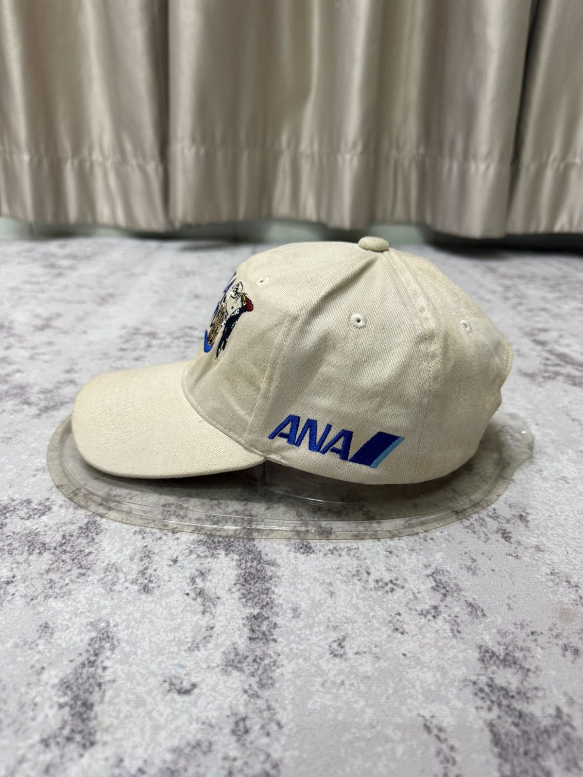 Japanese Brand Vintage Ana Open Velcro Adjustable Cap Size ONE SIZE - 2 Thumbnail