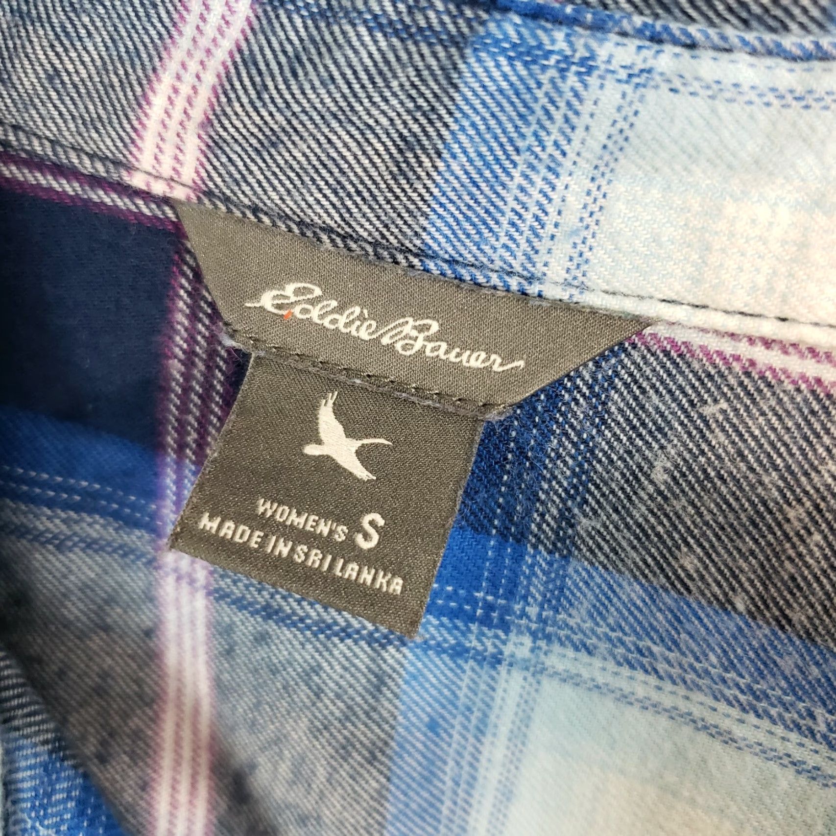 Eddie Bauer Eddie Bauer Womens Button Front Shirt Blue Plaid Cotton S Button-Up Shirt Womens Small Blue Plaid Cotton Size S / US 4 / IT 40 - 5 Thumbnail