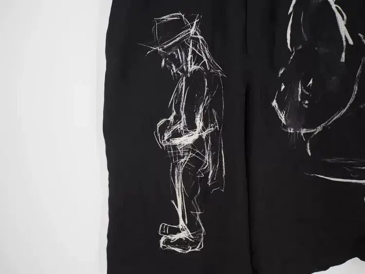 Yohji Yamamoto Sz 2 Yohji Yamamoto 21AW Abstract Print Silk Shorts Size US 32 / EU 48 - 3 Thumbnail