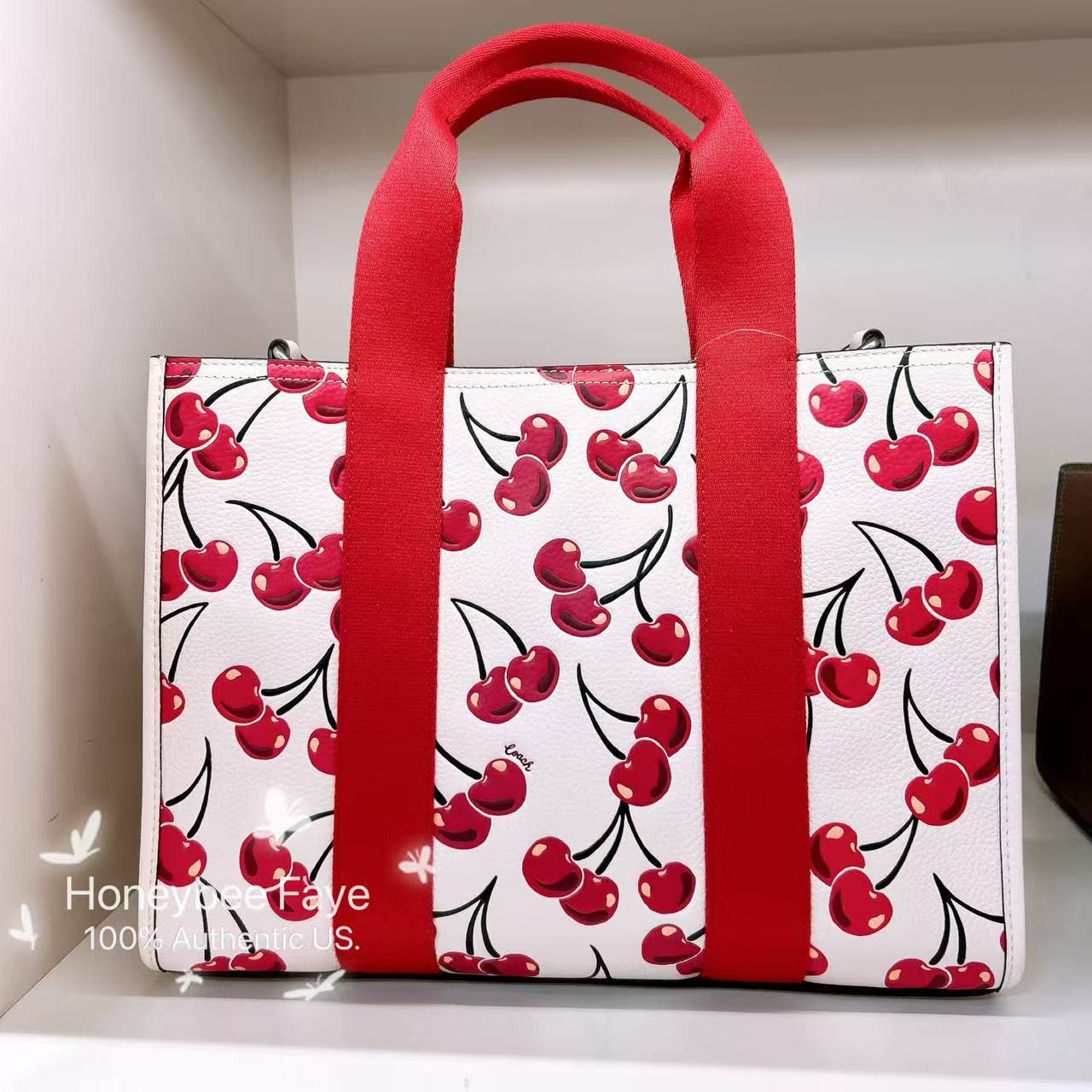 Coach NWT Coach Smith Tote Bag With Cherry Print CZ776 Size ONE SIZE - 2 Thumbnail