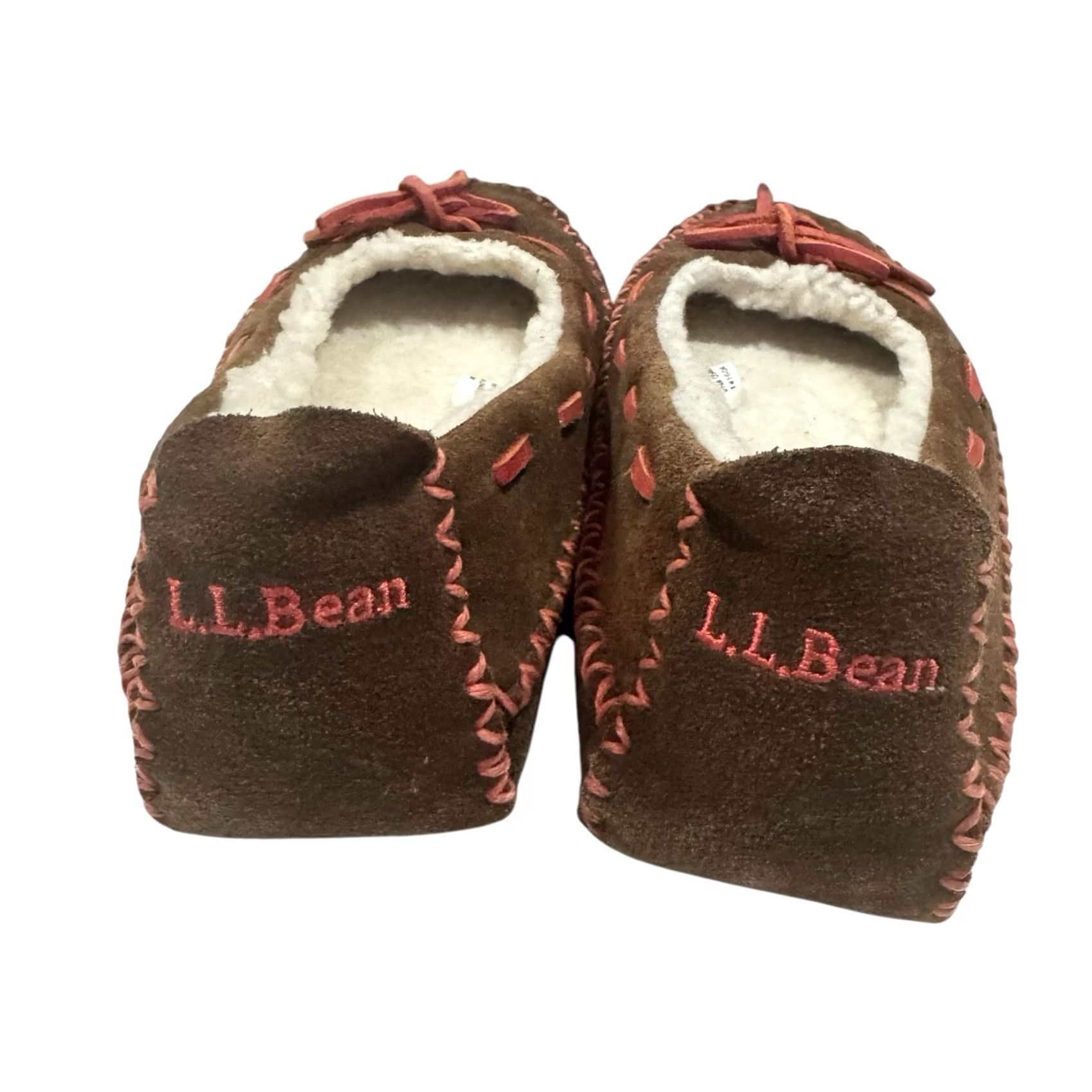 Vintage LL Bean Hearthside Slippers Brown/Pink Suede Moccasin Fleece Slipper Women M Sneaker? Size S / US 4 / IT 40 - 4 Thumbnail