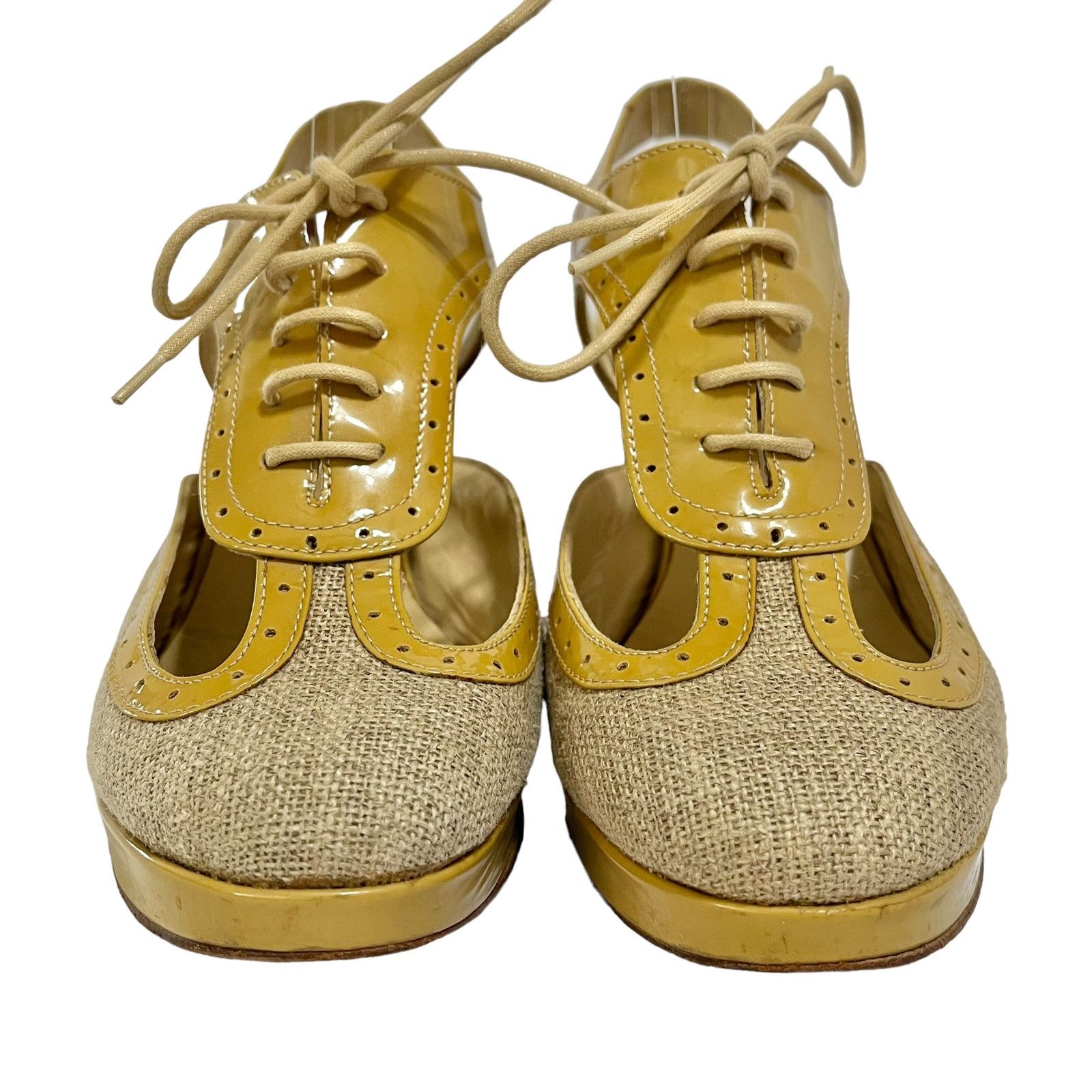 Opening Ceremony Opening Ceremony Oxford Lace-Up Cut-Out Slingback Heels Size US 6 / IT 36 - 3 Thumbnail