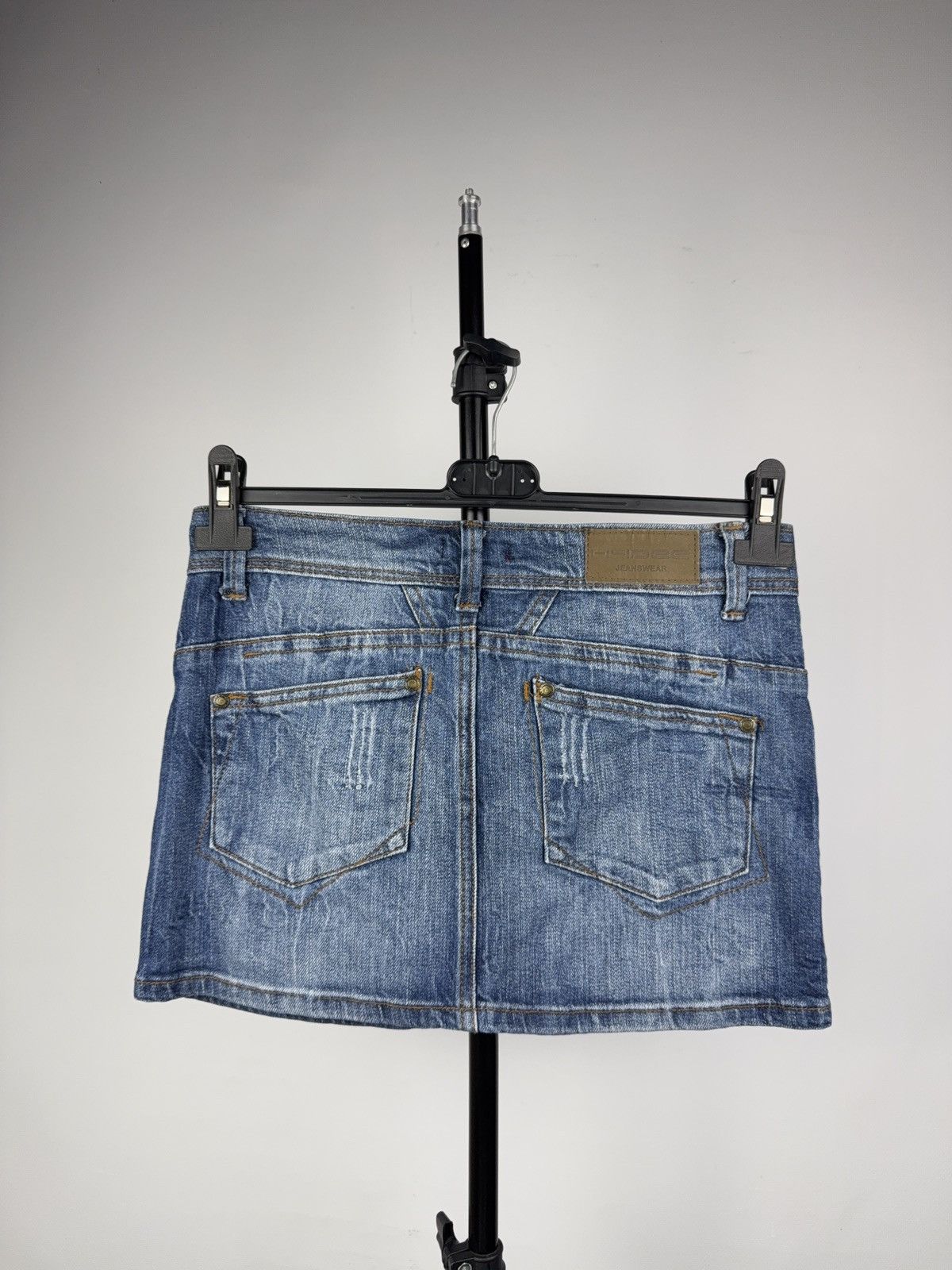 Japanese Brand Retro Y2K 00s H-Idee Denim Mini Skirt Blue Jeanwear Size 36 Size 28" / US 6 / IT 42 - 5 Thumbnail